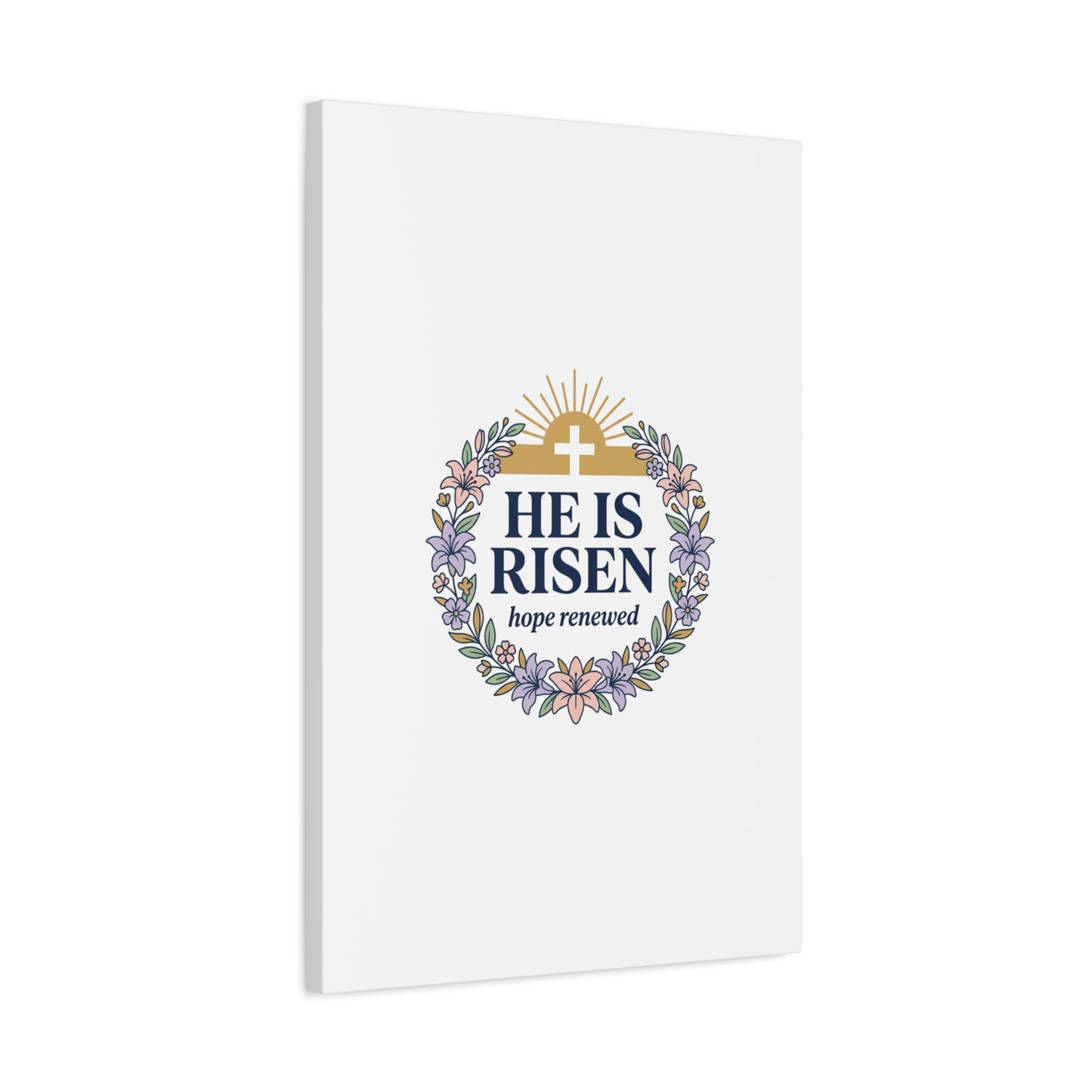 He Is Risen Canvas | Christian Easter Wall Art, Resurrection Scripture