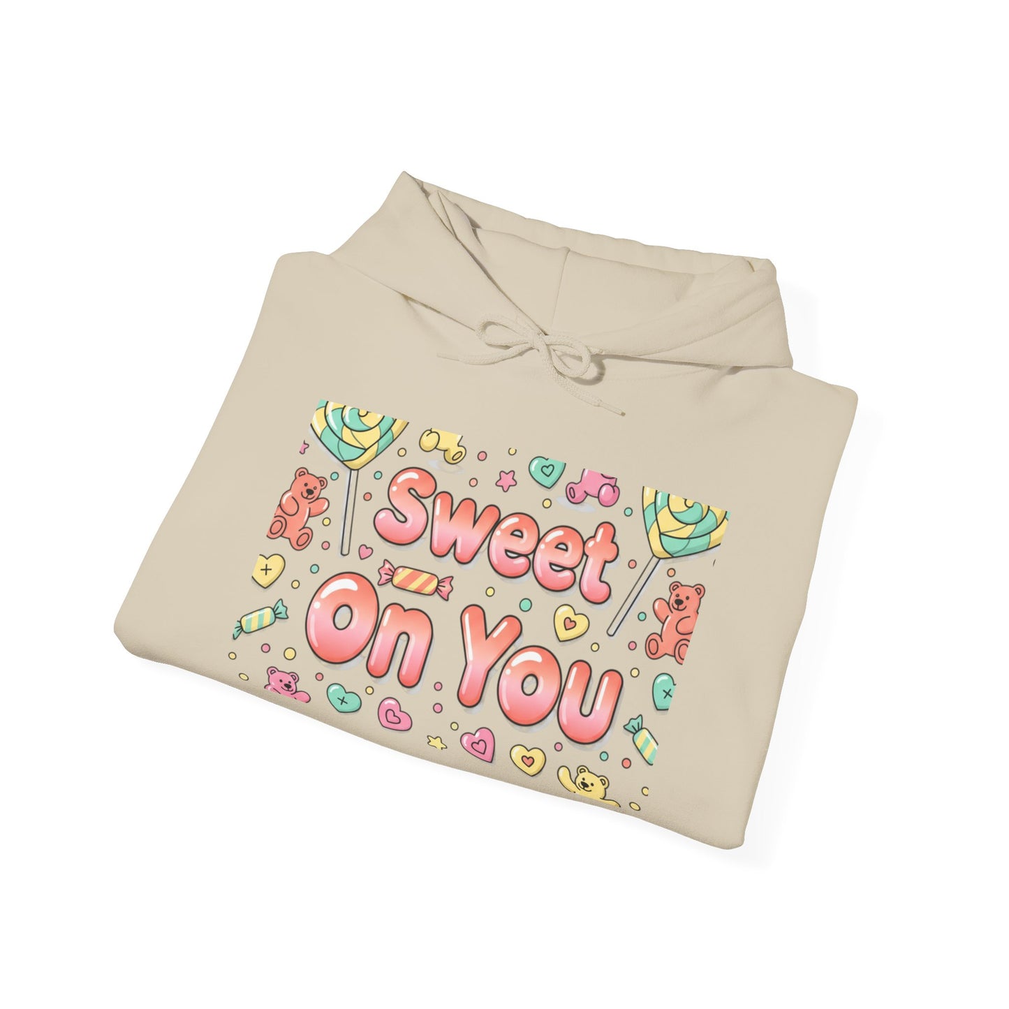 Sweet on You Hooded Sweatshirt | Cute Script Typography, Valentine Inspired