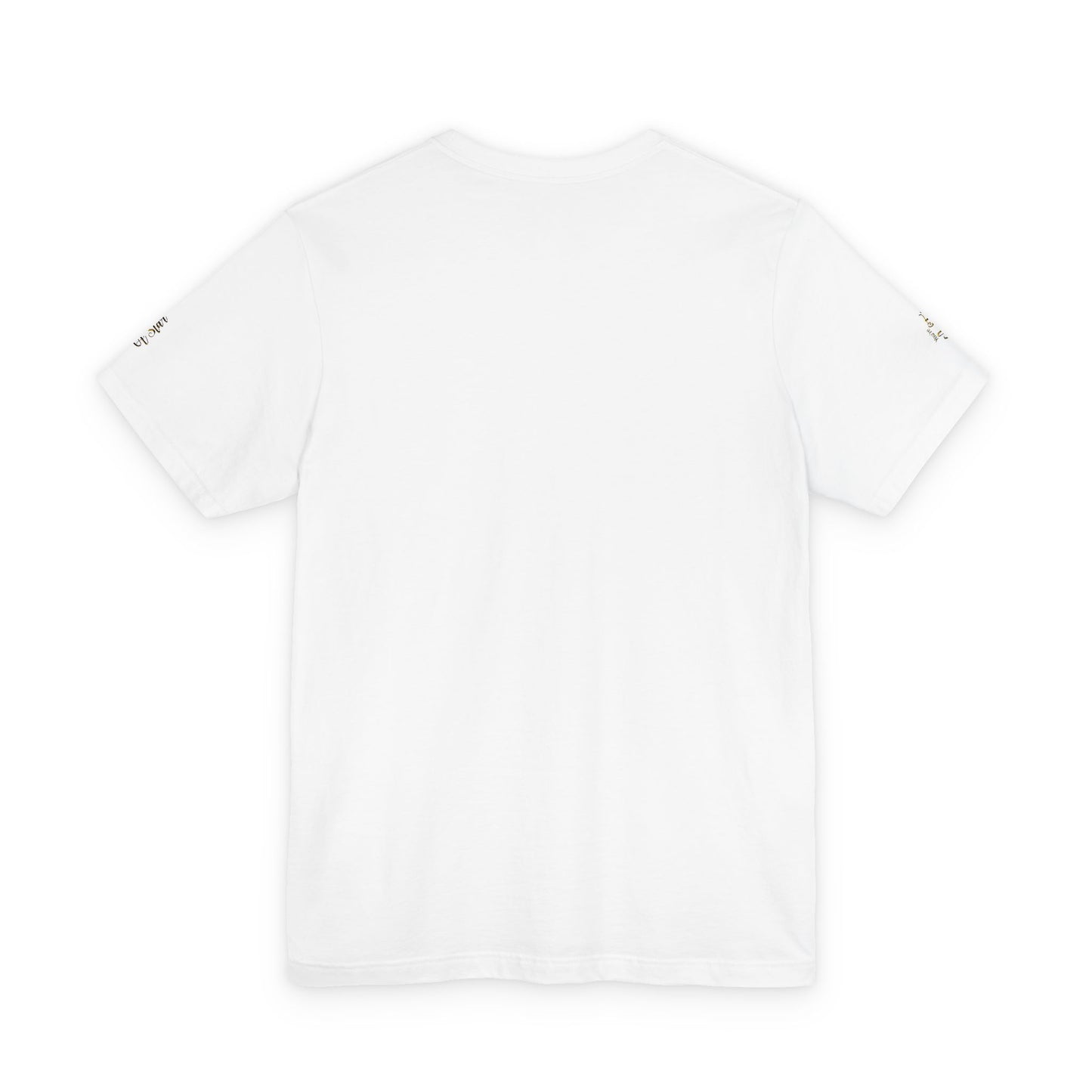 White Bee Graphic Tee — Small Chest & Sleeve Floral Bee Design