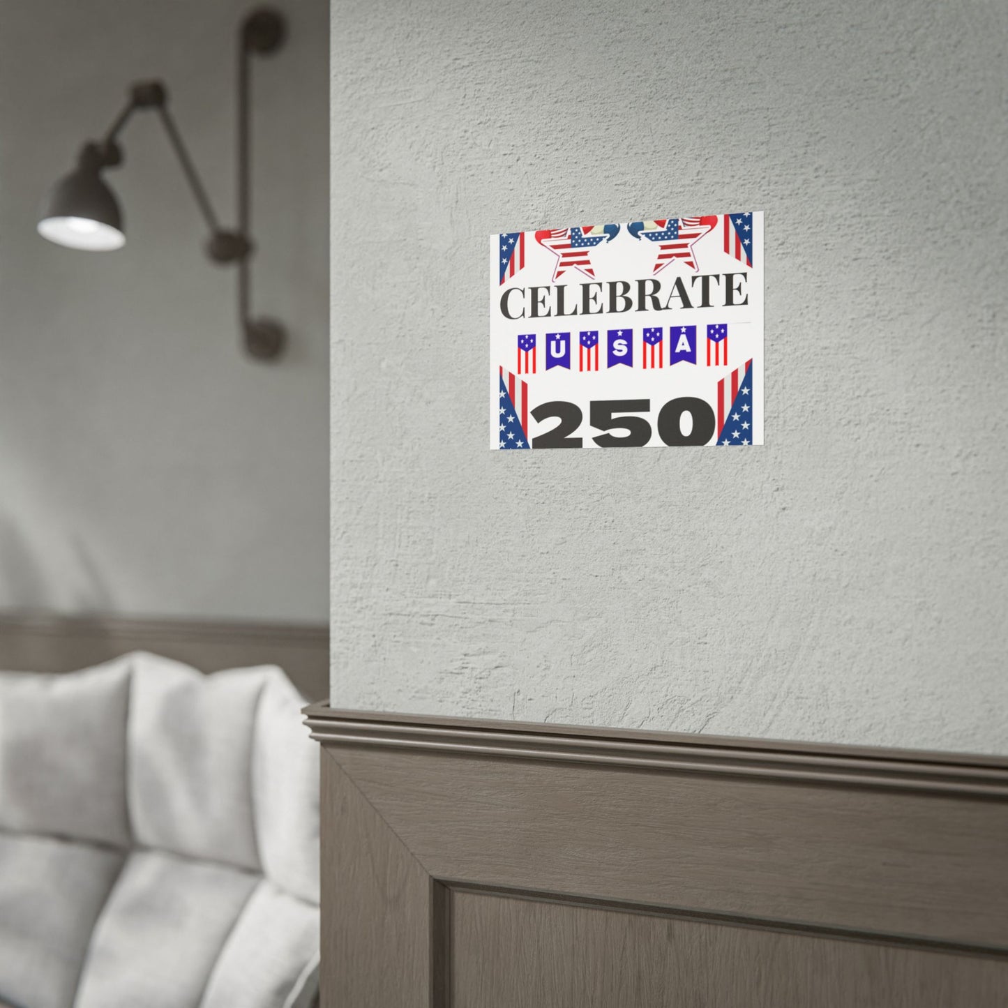 Celebrate USA 250 Rolled Poster | Patriotic Fourth of July Decor