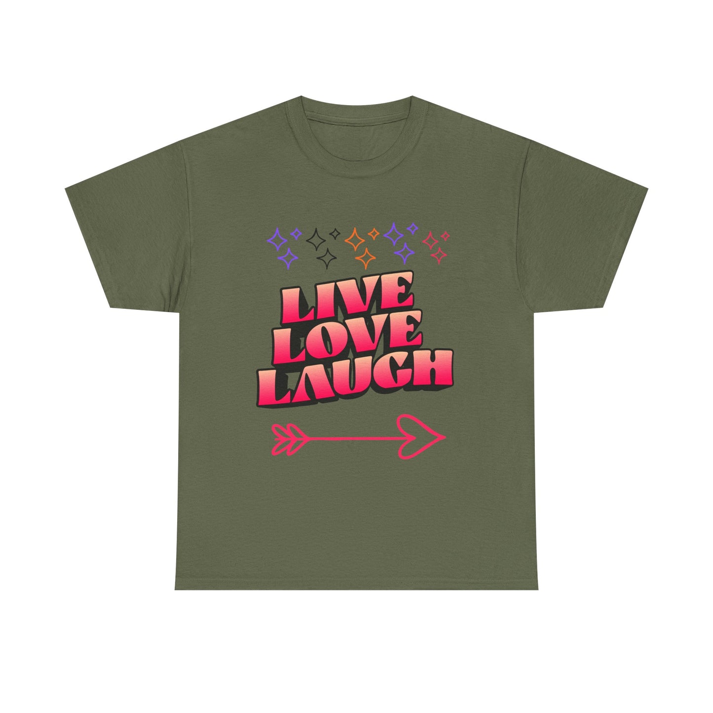 Live Love Laugh Women's Tee — Inspirational Graphic T-Shirt