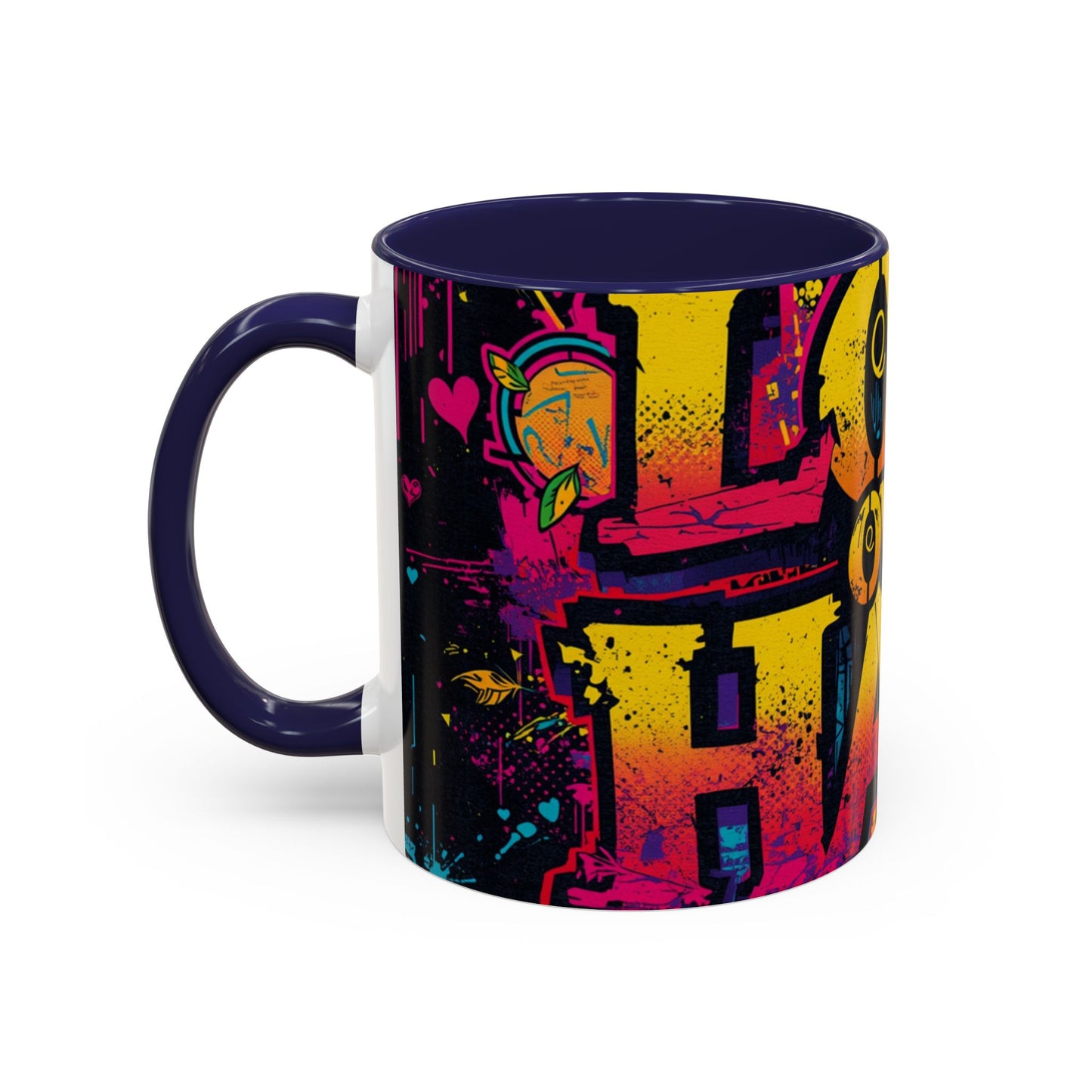 Love Over Hate Accent Coffee Mug — 11/15 oz Inspirational Ceramic Mug