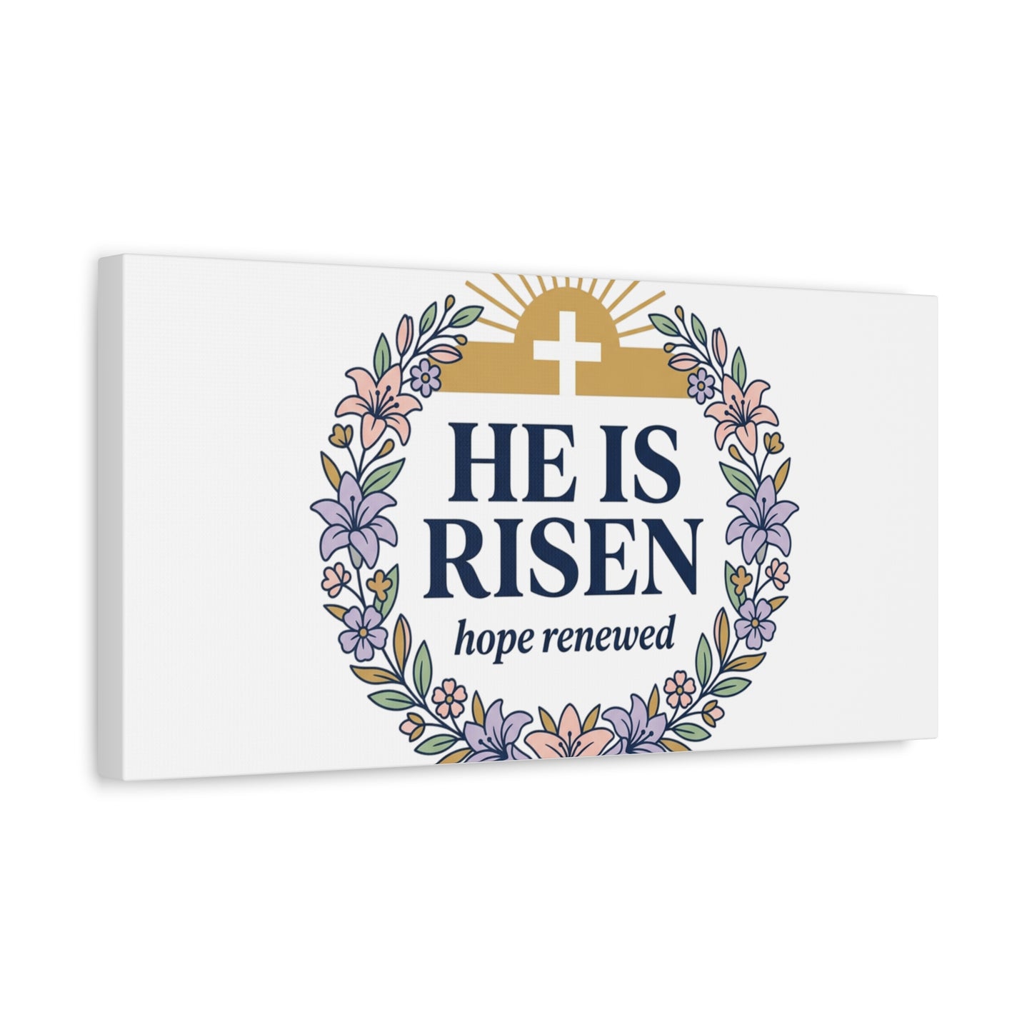 He Is Risen Canvas | Christian Easter Wall Art, Resurrection Scripture