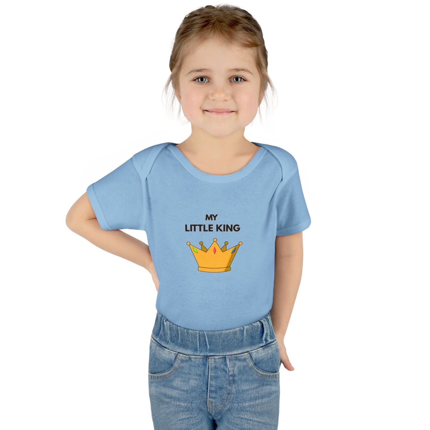 Infant Bodysuit — "My Little King" Baby Onesie