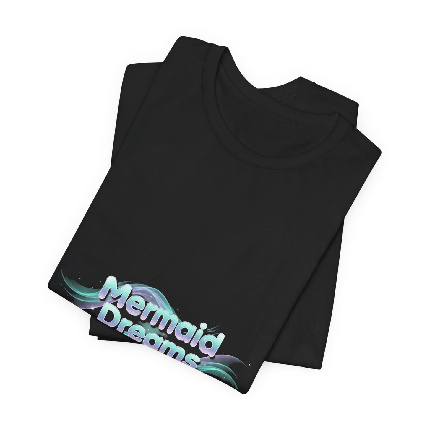 Mermaid Dreams tee | iridescent text, pearly word accent