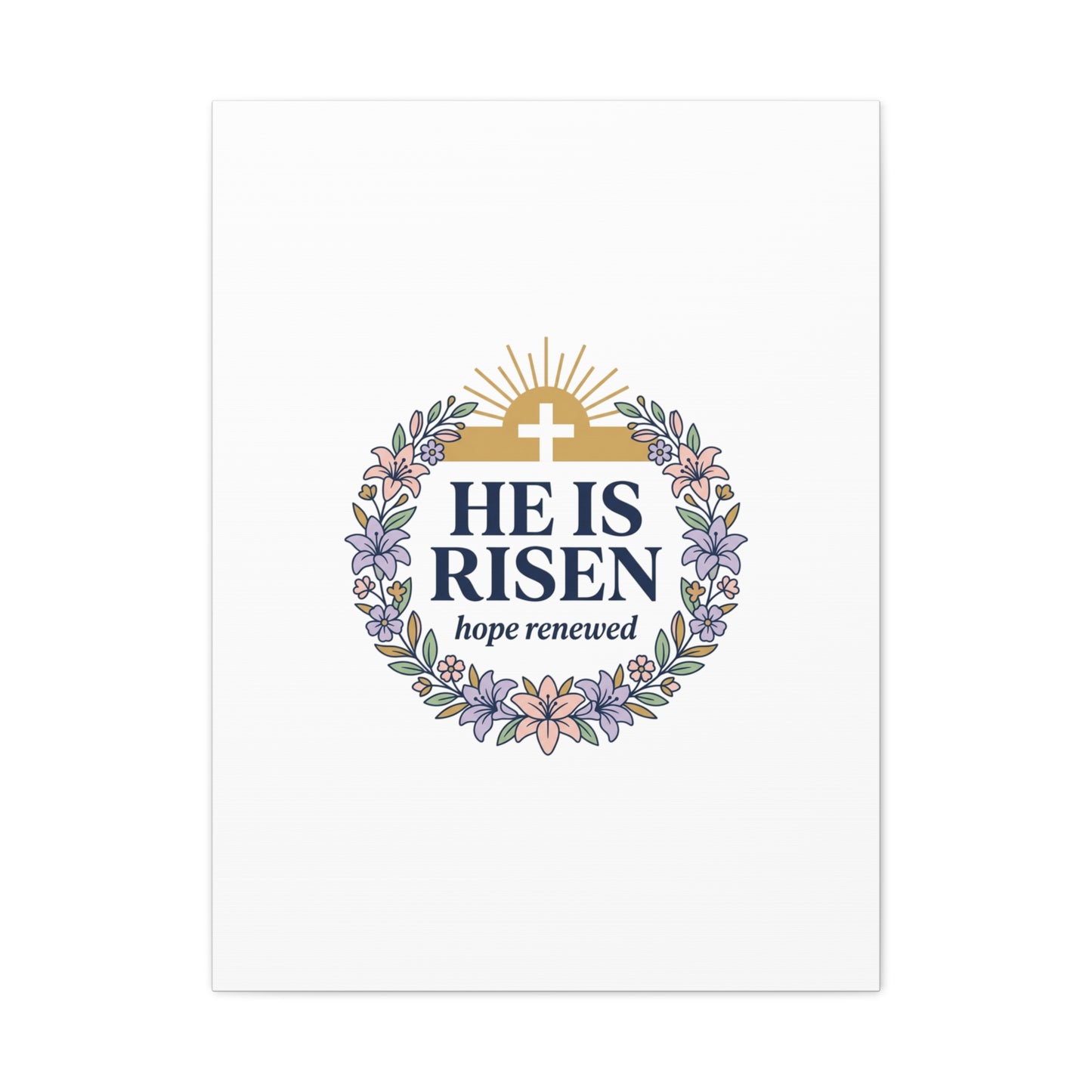 He Is Risen Canvas | Christian Easter Wall Art, Resurrection Scripture