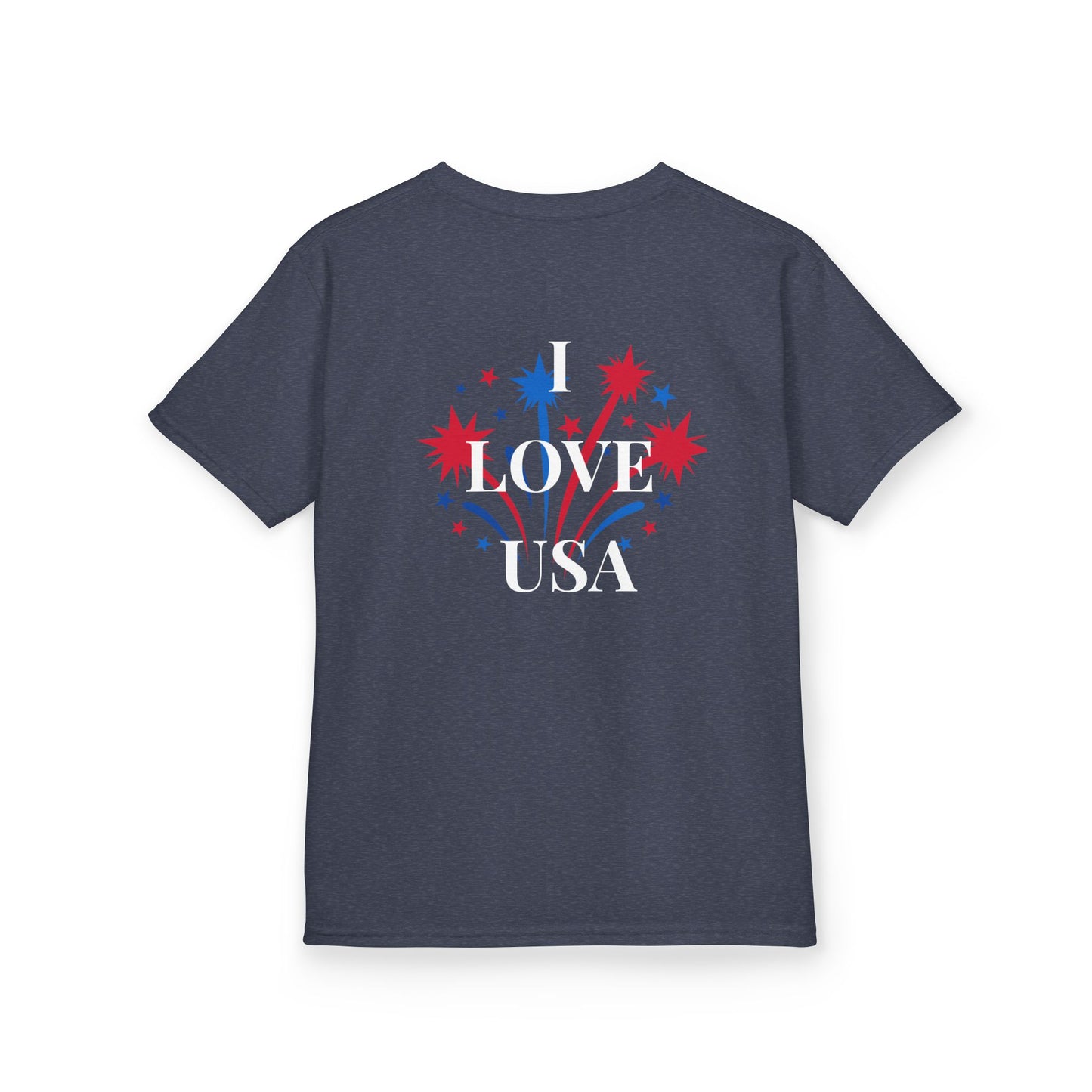 America 250 Kids Tee | Patriotic Fireworks Fourth of July Shirt