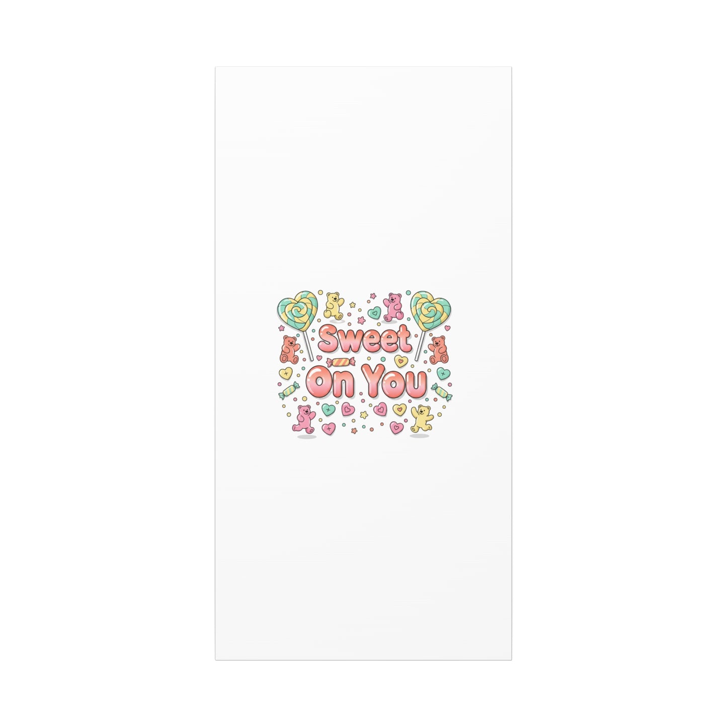 Sweet On You Canvas | Valentine Candycore heart candy pattern, pastel snackcore art