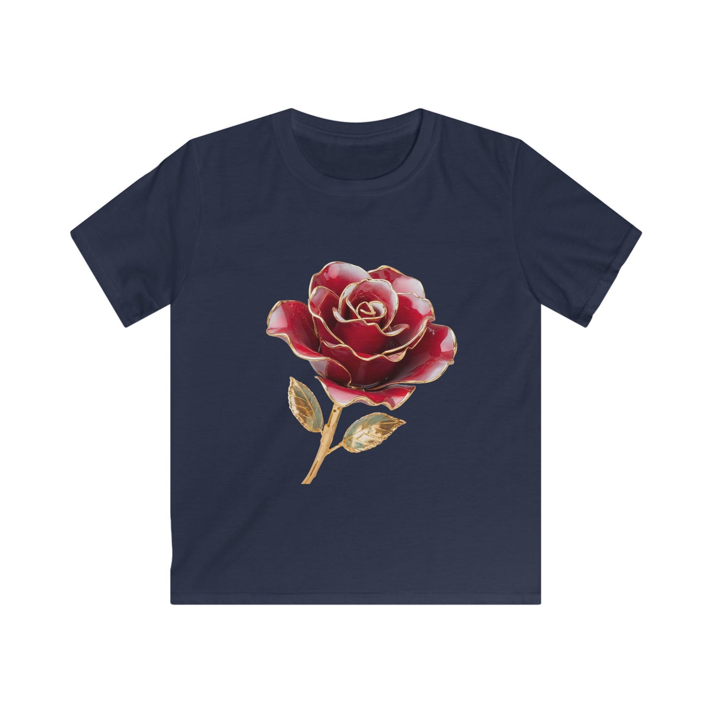 Kids Tee — Vintage Red Rose Floral Shirt for Girls & Boys