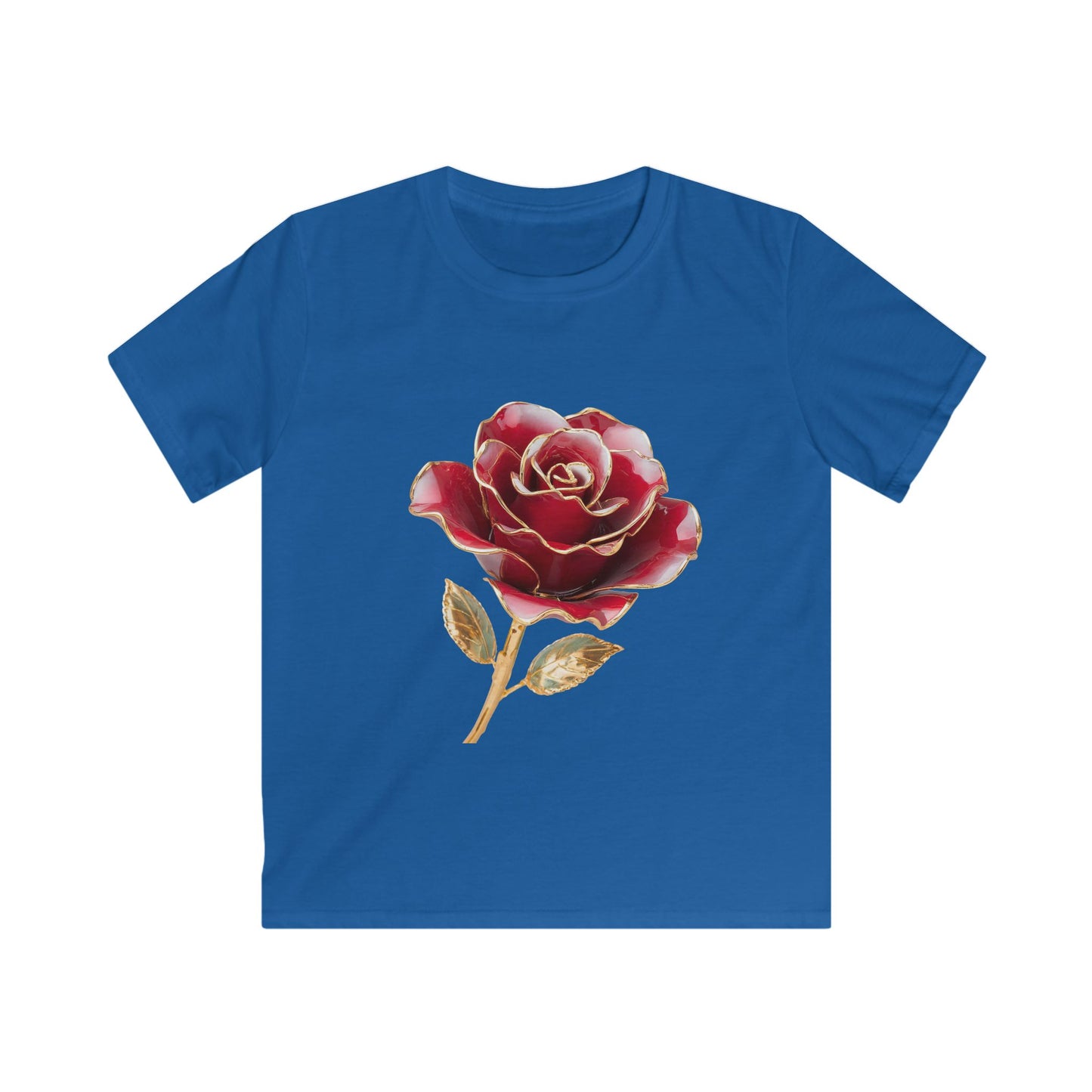 Kids Tee — Vintage Red Rose Floral Shirt for Girls & Boys