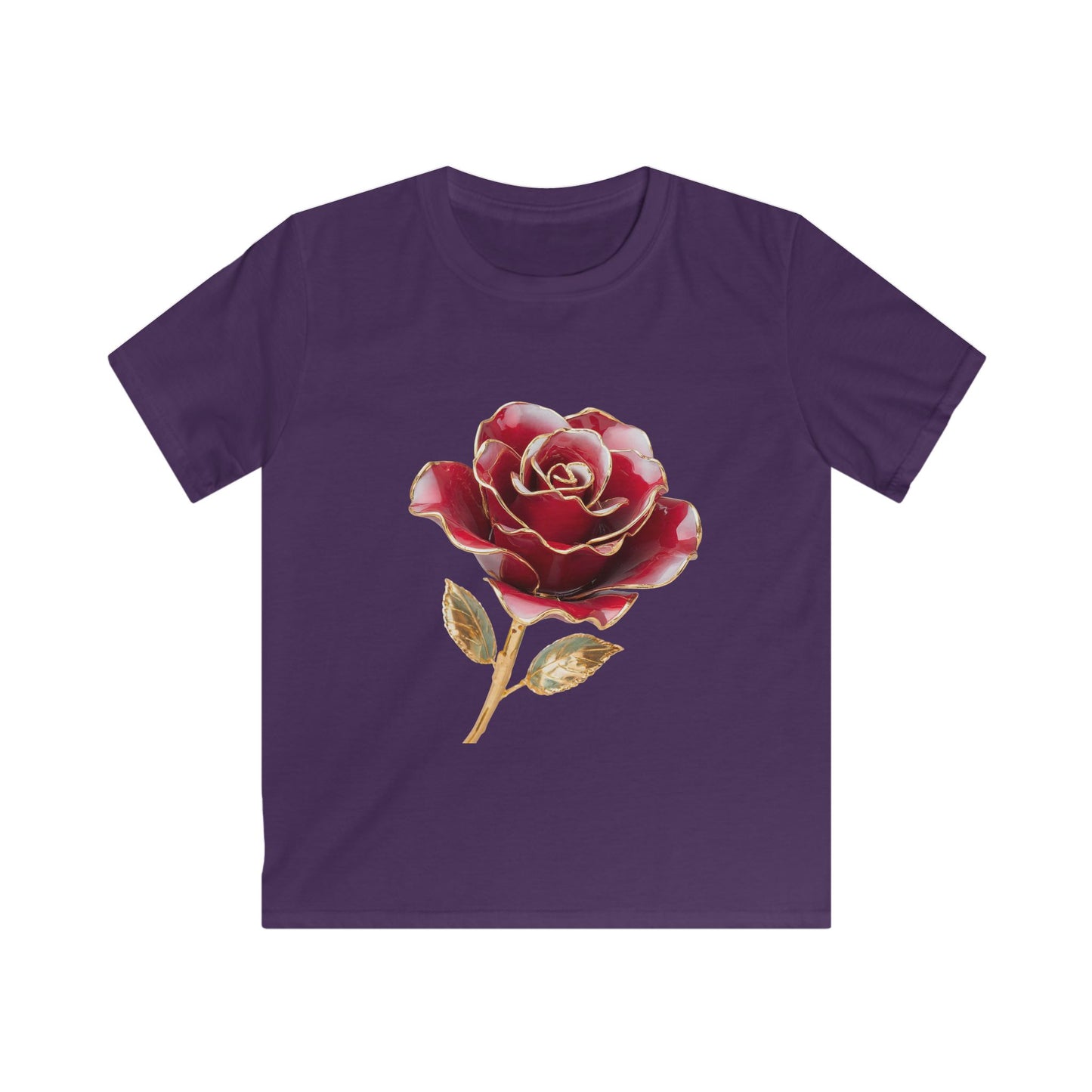 Kids Tee — Vintage Red Rose Floral Shirt for Girls & Boys