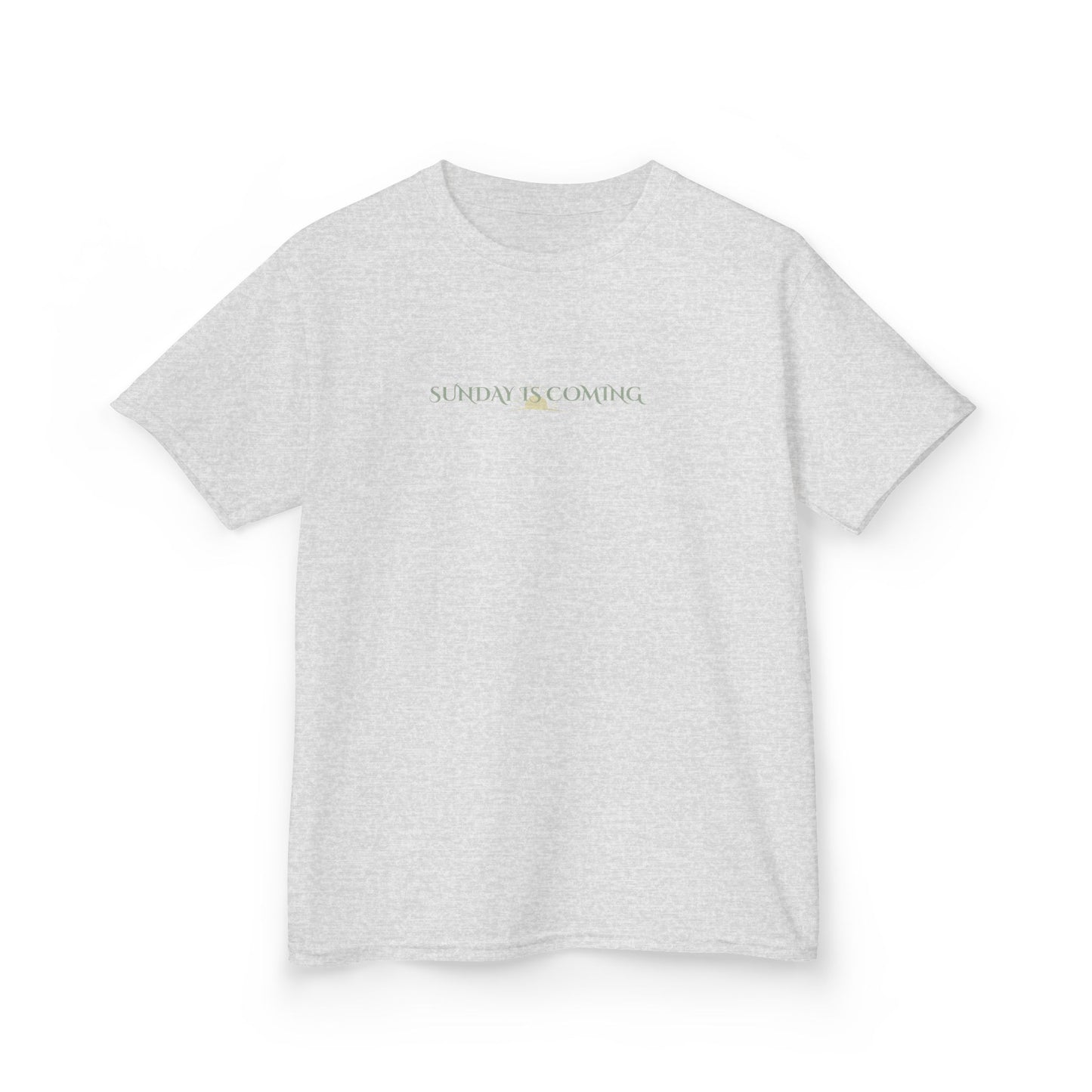 Kids Tee — Minimal "Always Be Curious" Rainbow Text
