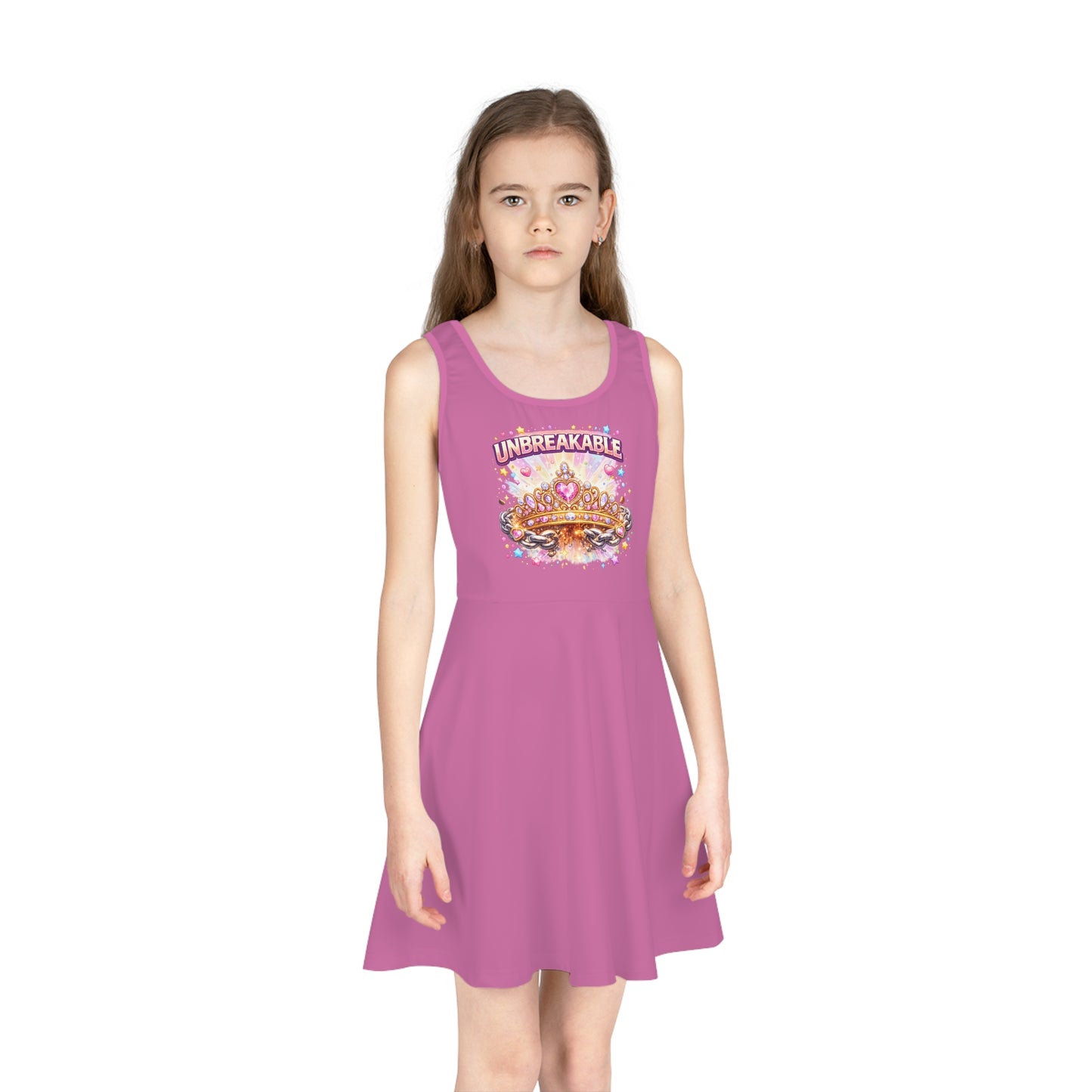 Girls' Carousel Sundress — Cute Carousel Ride Graphic Tank Dress for Kids
