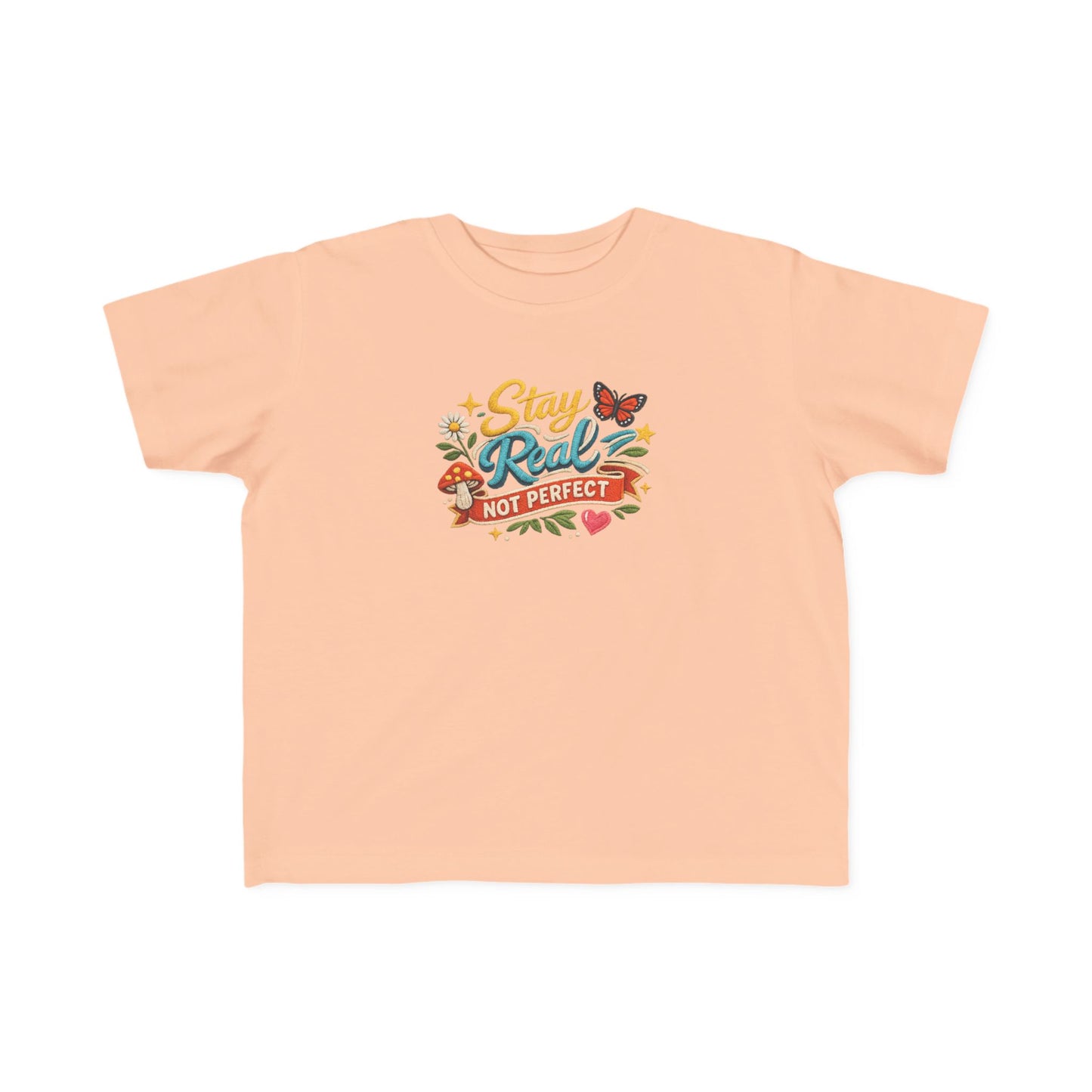 Dream Big Babe Toddler Tee | Retro Floral Butterfly Graphic
