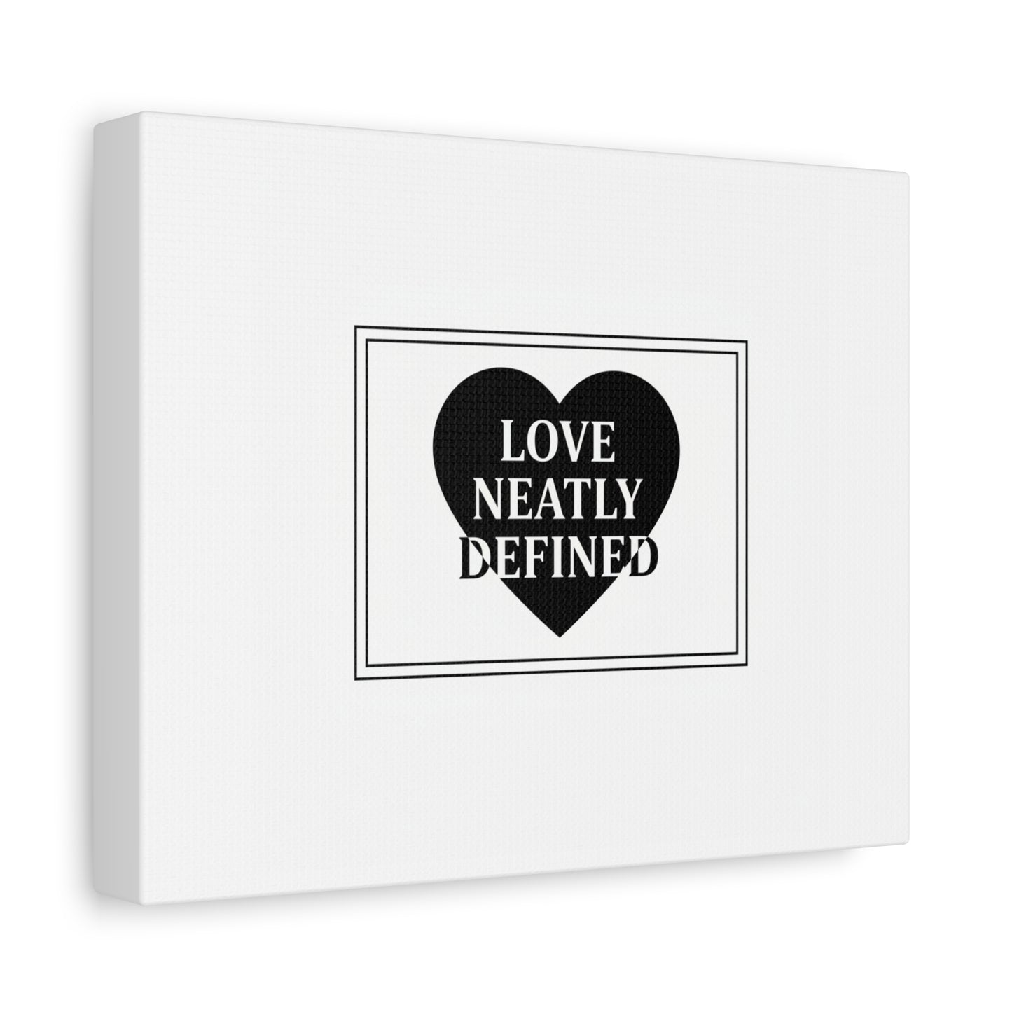 Love Neatly Defined Canvas, editorial black and white love print | elegant typography poster