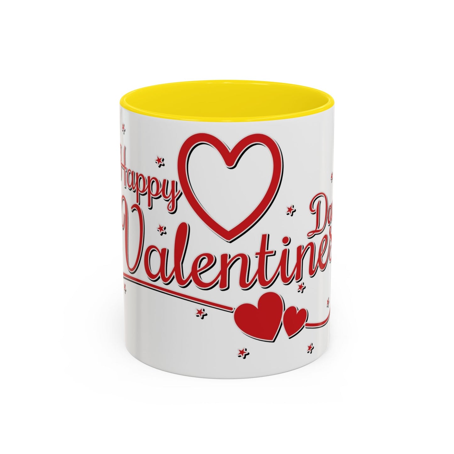 Happy Valentine's Day Heart Design Mug | Accent Coffee Mug 11oz/15oz