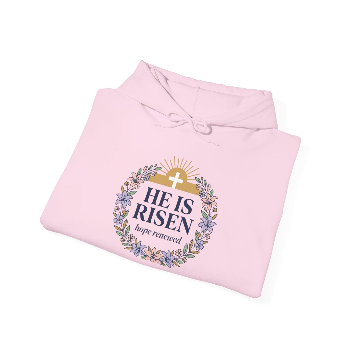 He Is Risen wreath hoodie | Christian Easter sweatshirt, resurrection apparel