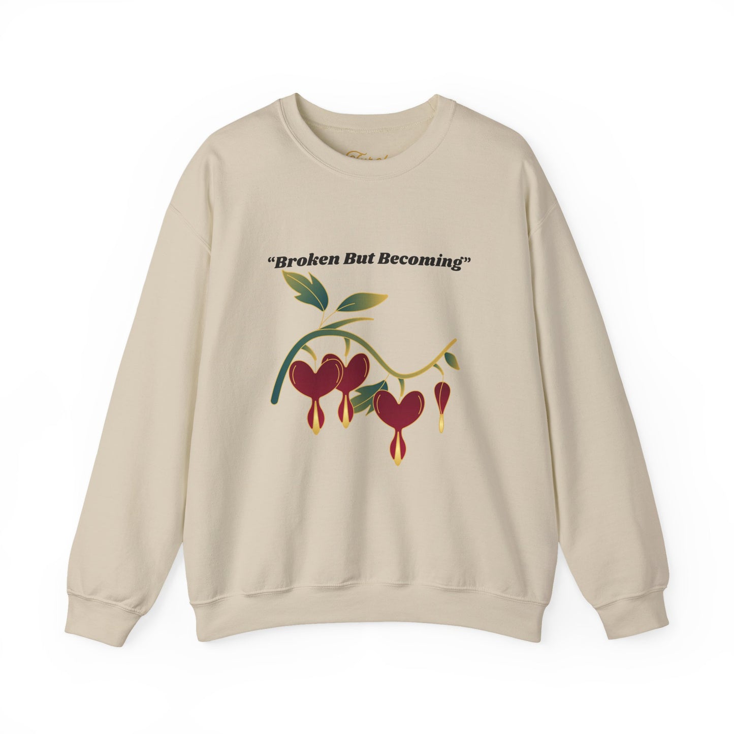Ladies Pullover Sweatshirt Broken But Becoming