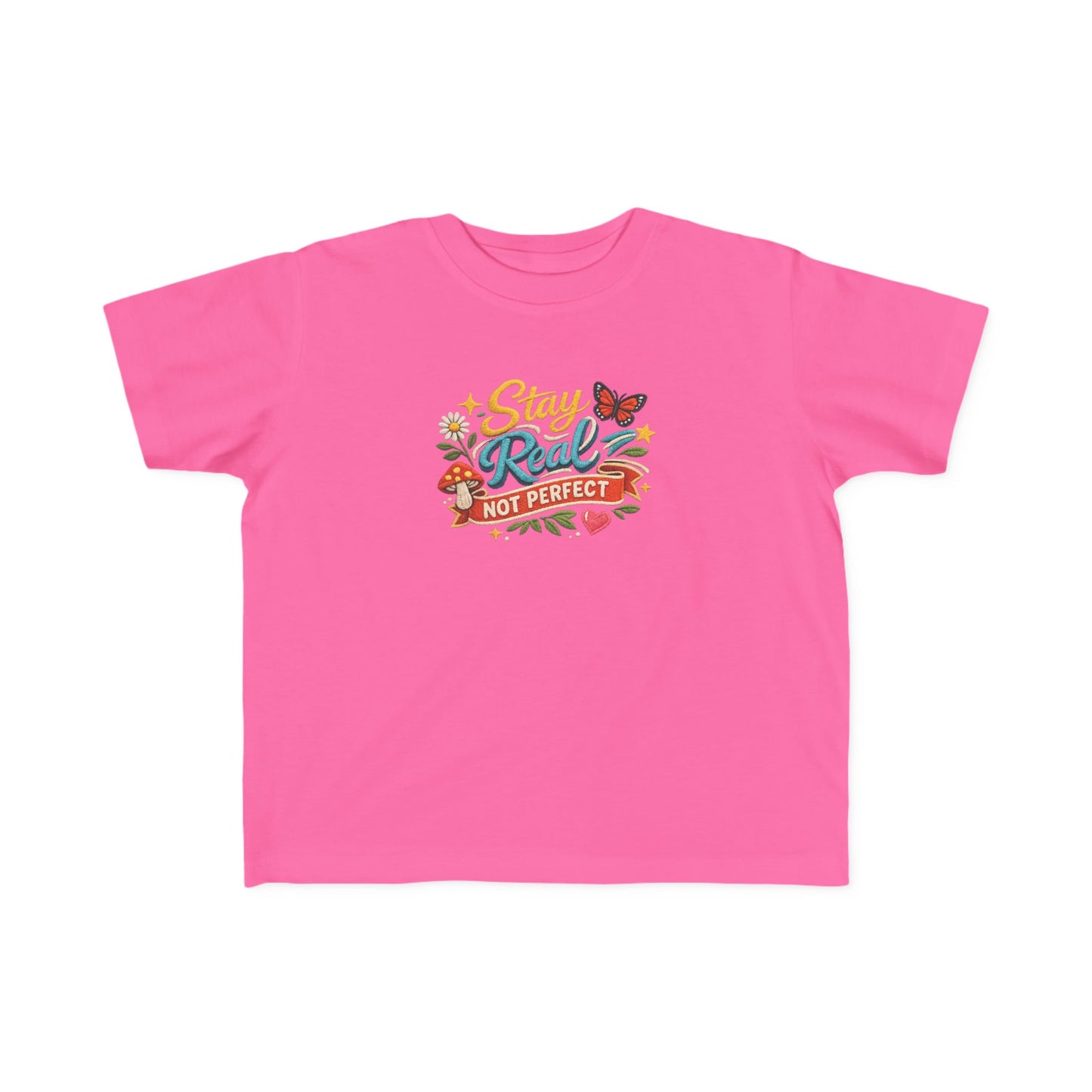 Dream Big Babe Toddler Tee | Retro Floral Butterfly Graphic