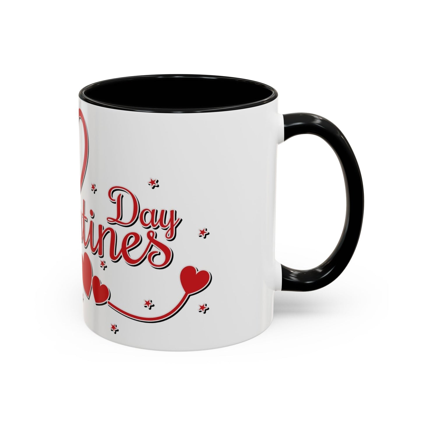 Happy Valentine's Day Heart Design Mug | Accent Coffee Mug 11oz/15oz