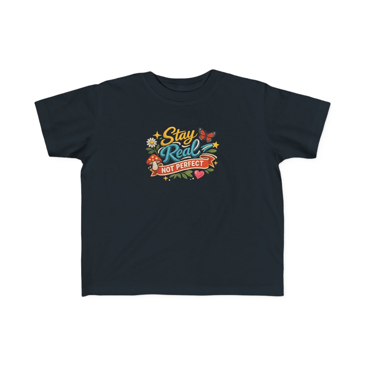 Dream Big Babe Toddler Tee | Retro Floral Butterfly Graphic