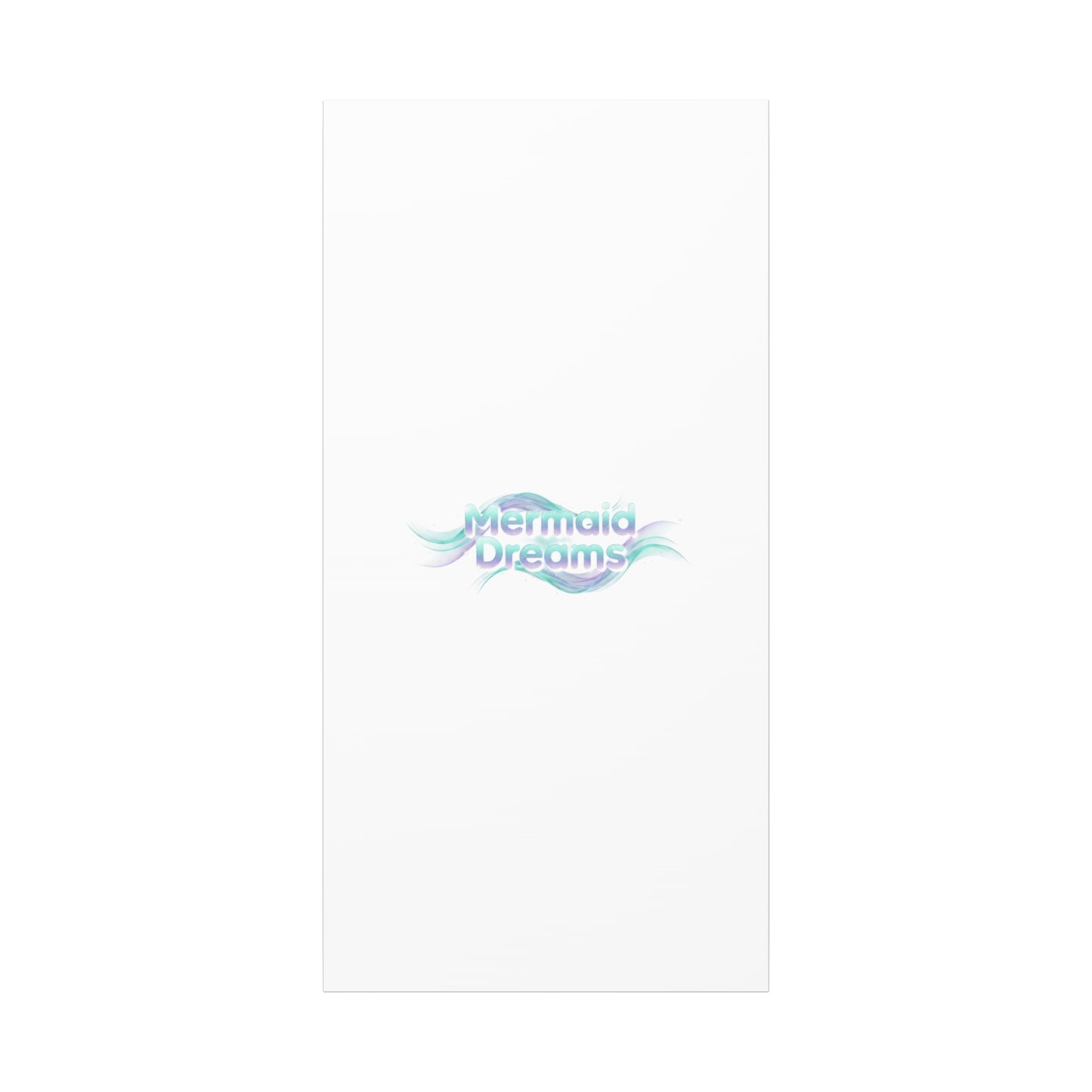 Mermaid Dreams Matte Canvas | iridescent text, pearly word accent
