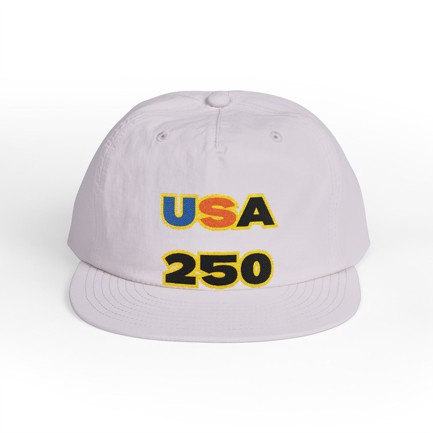 USA 250 Surf Cap | Embroidered Trucker Hat, White Snapback