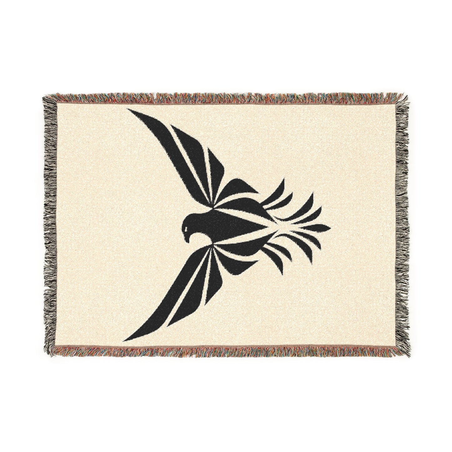 Tribal Eagle Woven Blanket | Southwestern Bird Throw