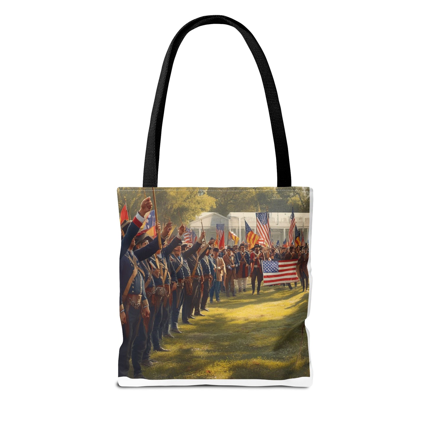 America 250 Years Flag Crossed Flags Patriotic Tote Bag | Independence Day