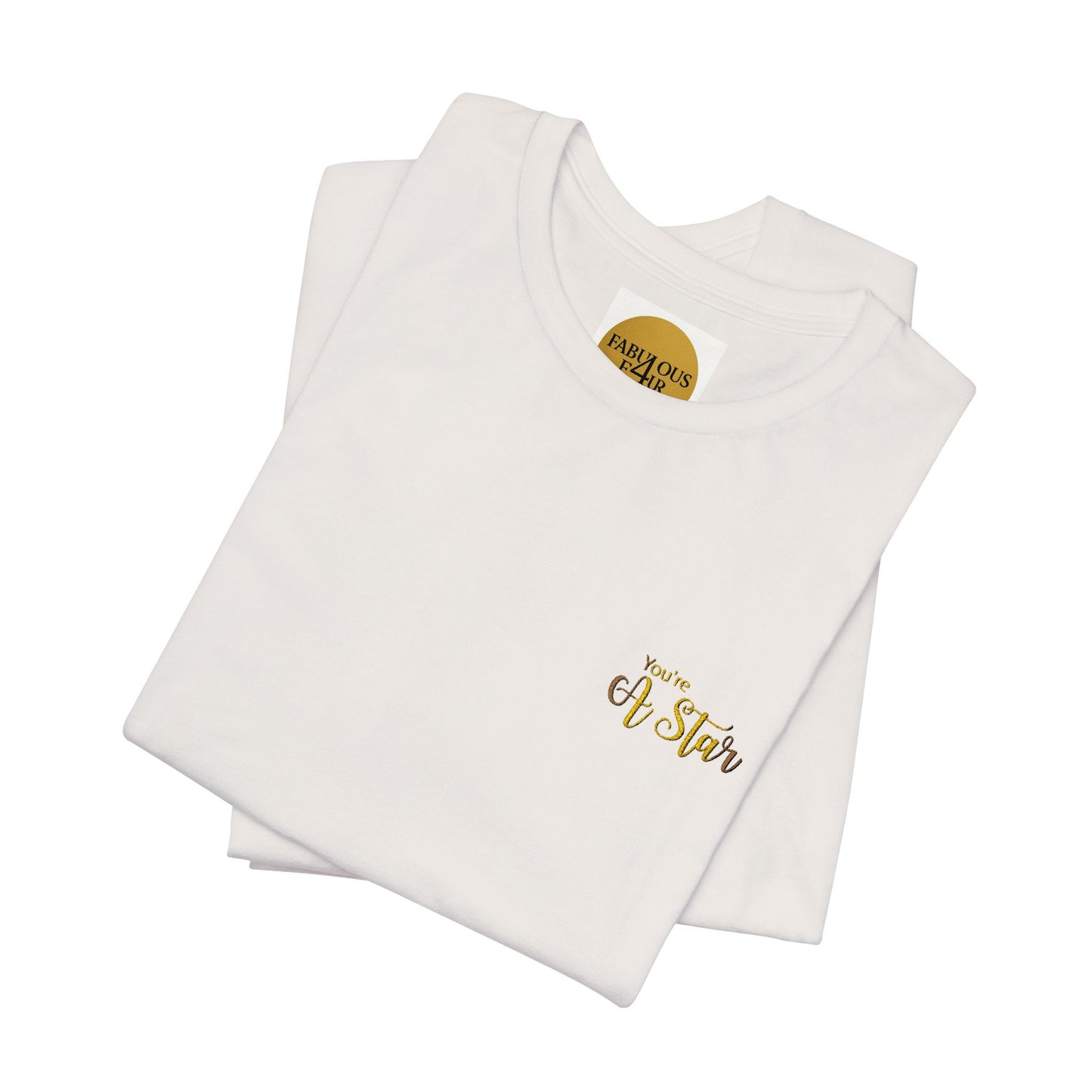 White Bee Graphic Tee — Small Chest & Sleeve Floral Bee Design