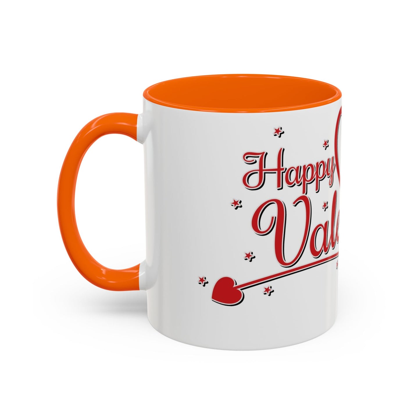 Happy Valentine's Day Heart Design Mug | Accent Coffee Mug 11oz/15oz