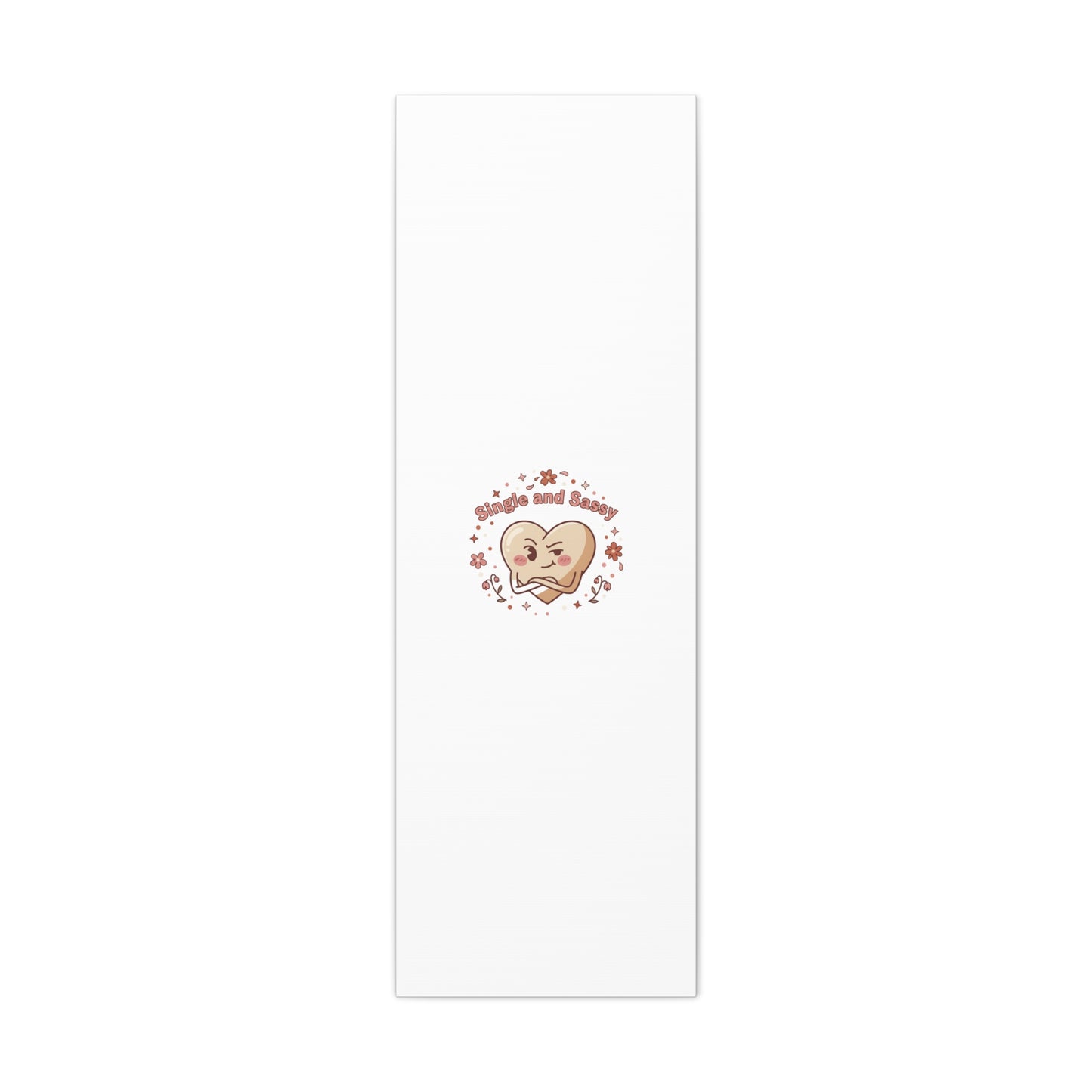Single and Sassy Heart Canvas | Anti‑Valentine, Pastel Cynic Wall Art