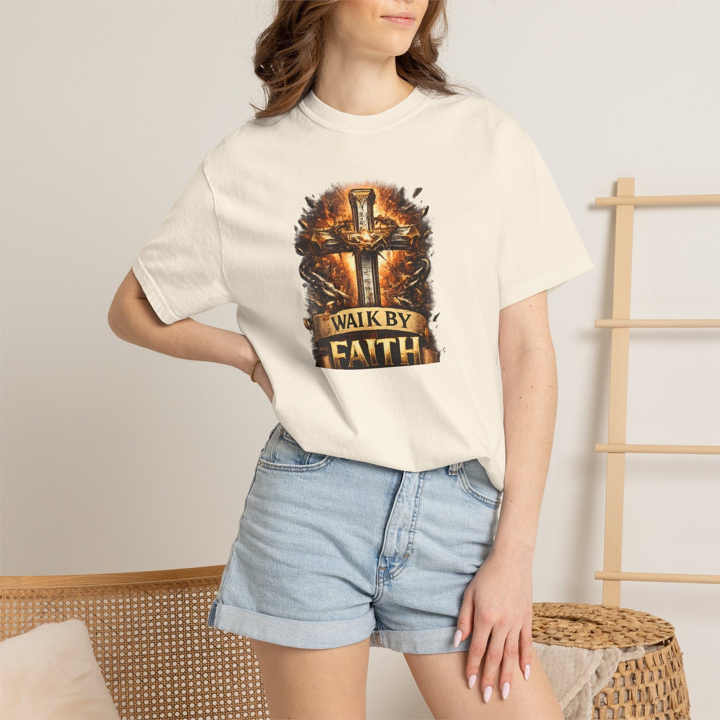 Walk By Faith T-Shirt — Christian Armor Graphic Tee