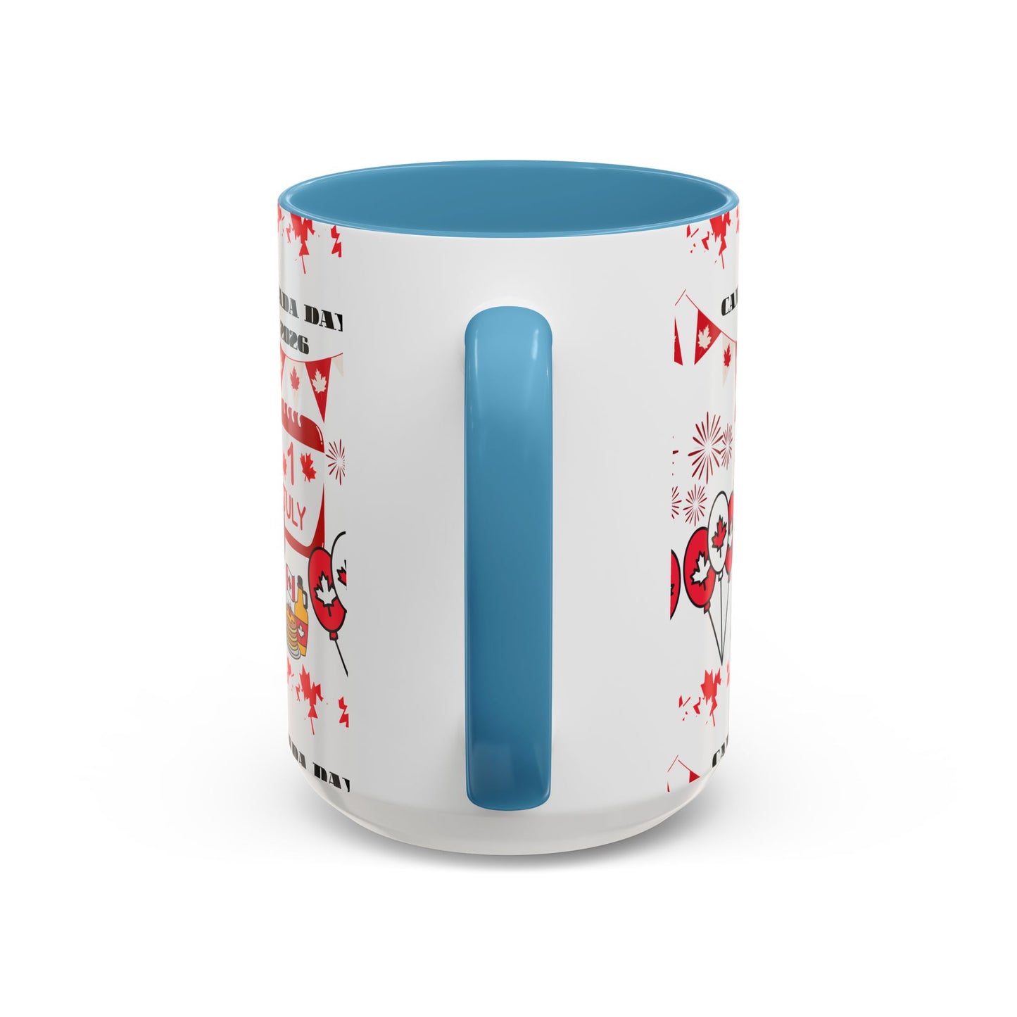 Canada Day Coffee Mug - 1 July 2026 Red Maple Balloon Accent Mug
