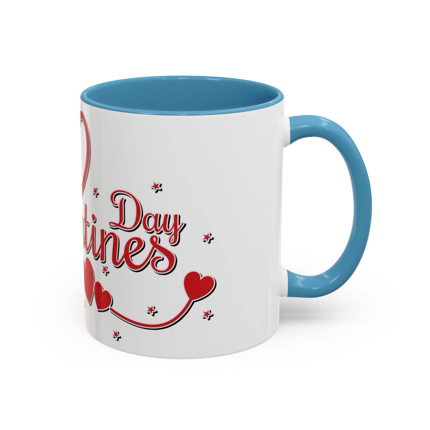 Happy Valentine's Day Heart Design Mug | Accent Coffee Mug 11oz/15oz
