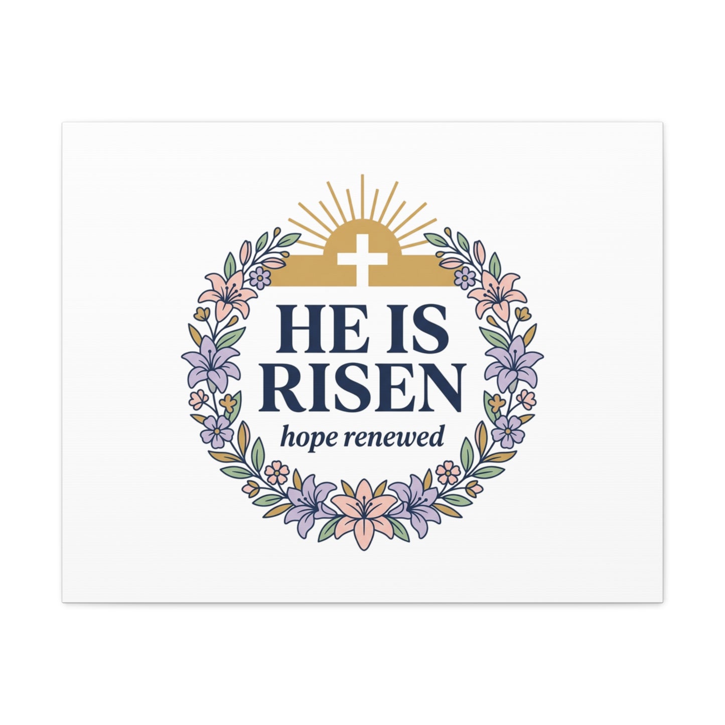 He Is Risen Canvas | Christian Easter Wall Art, Resurrection Scripture