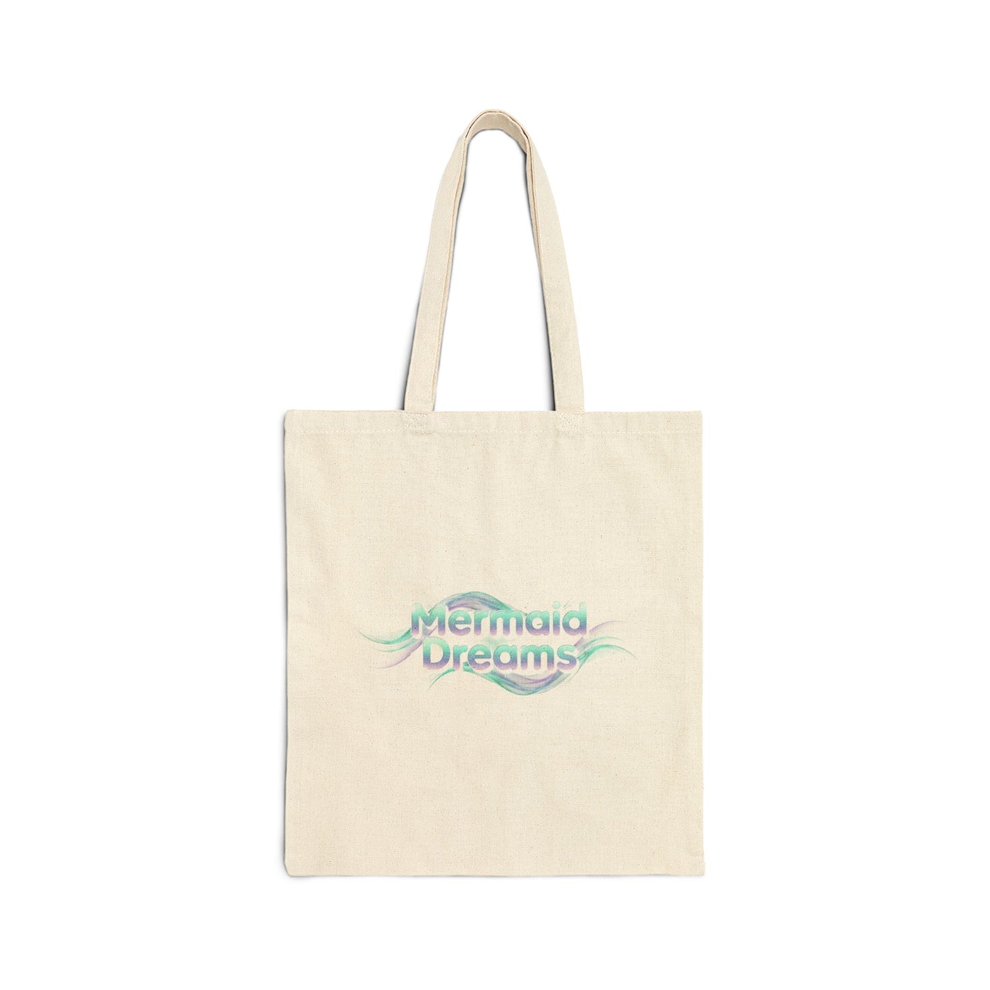 Mermaid Dreams Tote | iridescent text, pearly word accent