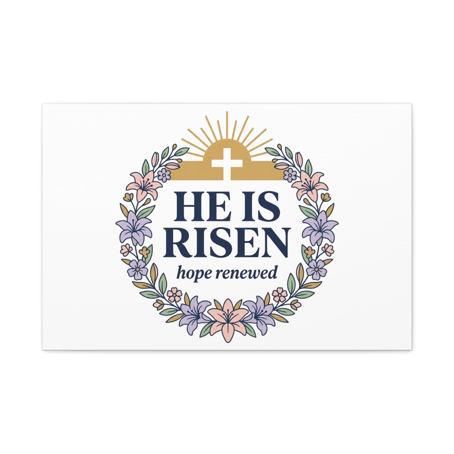 He Is Risen Canvas | Christian Easter Wall Art, Resurrection Scripture