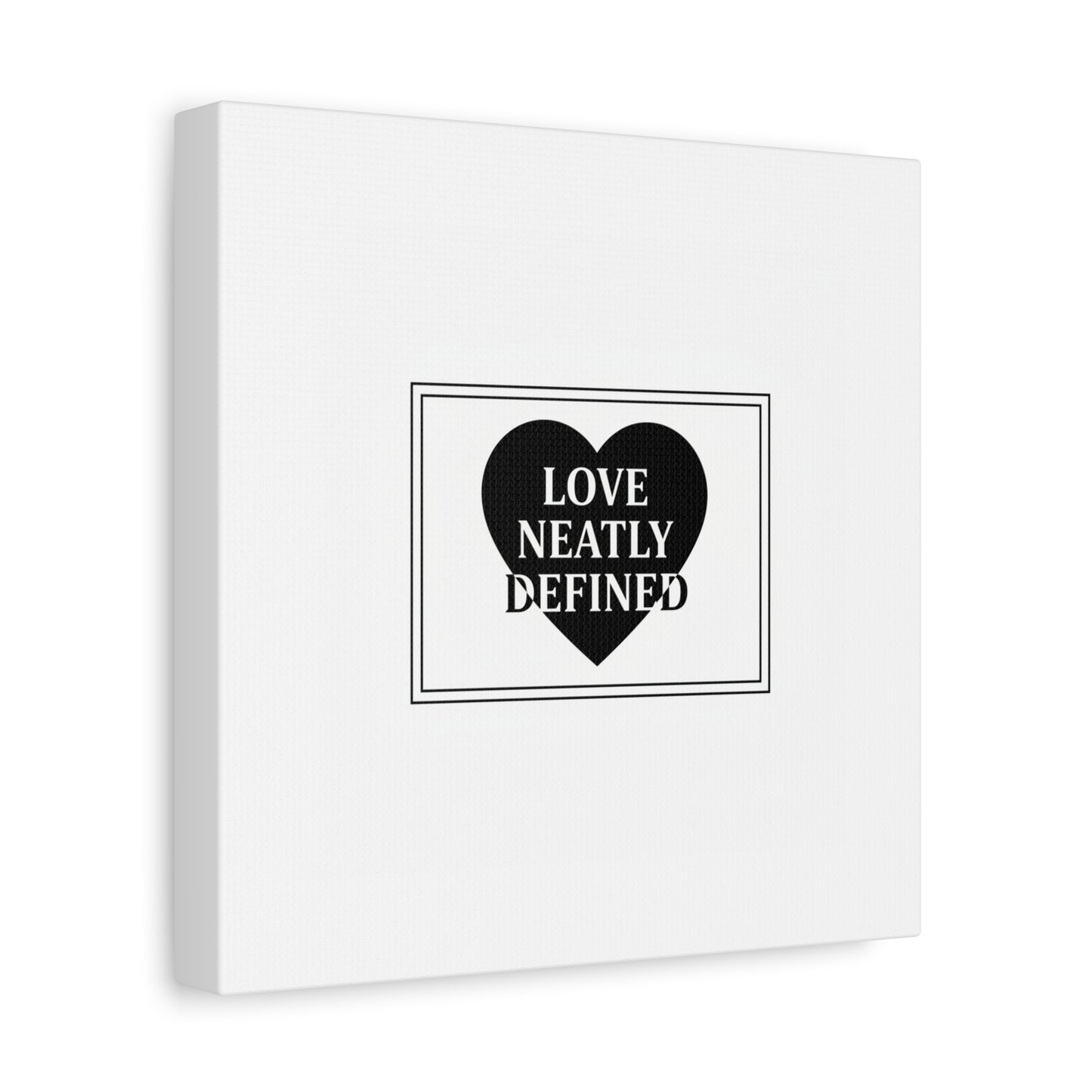 Love Neatly Defined Canvas, editorial black and white love print | elegant typography poster