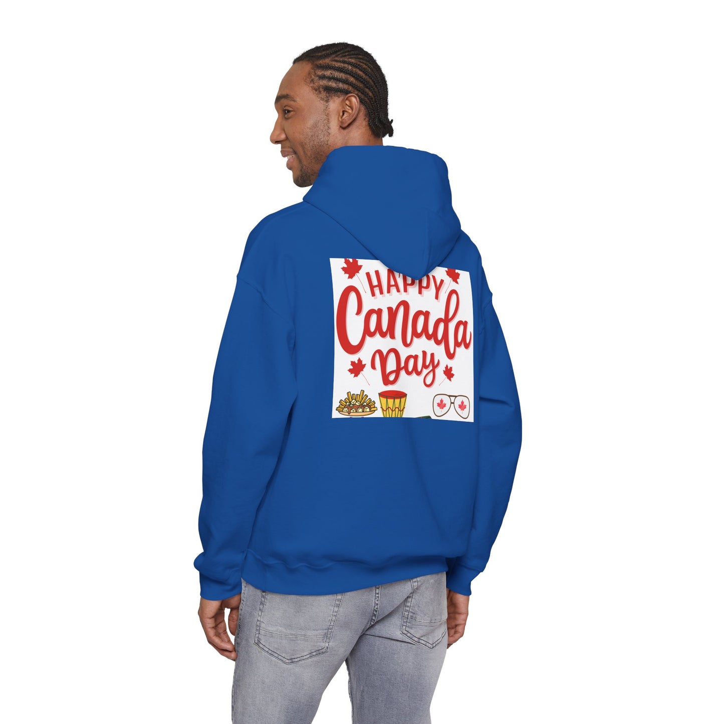 Canada Day Hoodie — "Happy Canada Day! Proud Canadian" Celebration Sweatshirt