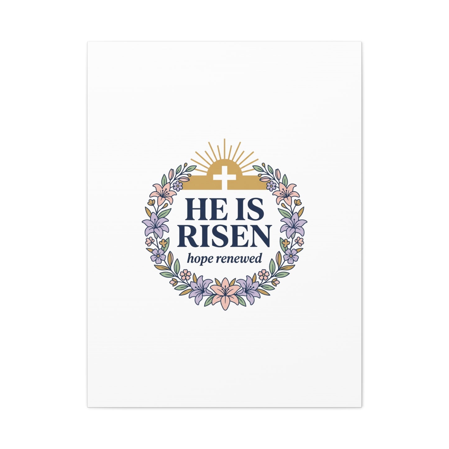 He Is Risen Canvas | Christian Easter Wall Art, Resurrection Scripture