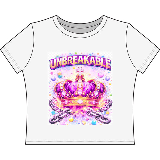 Unbreakable Crown baby tee | Women's graphic tee