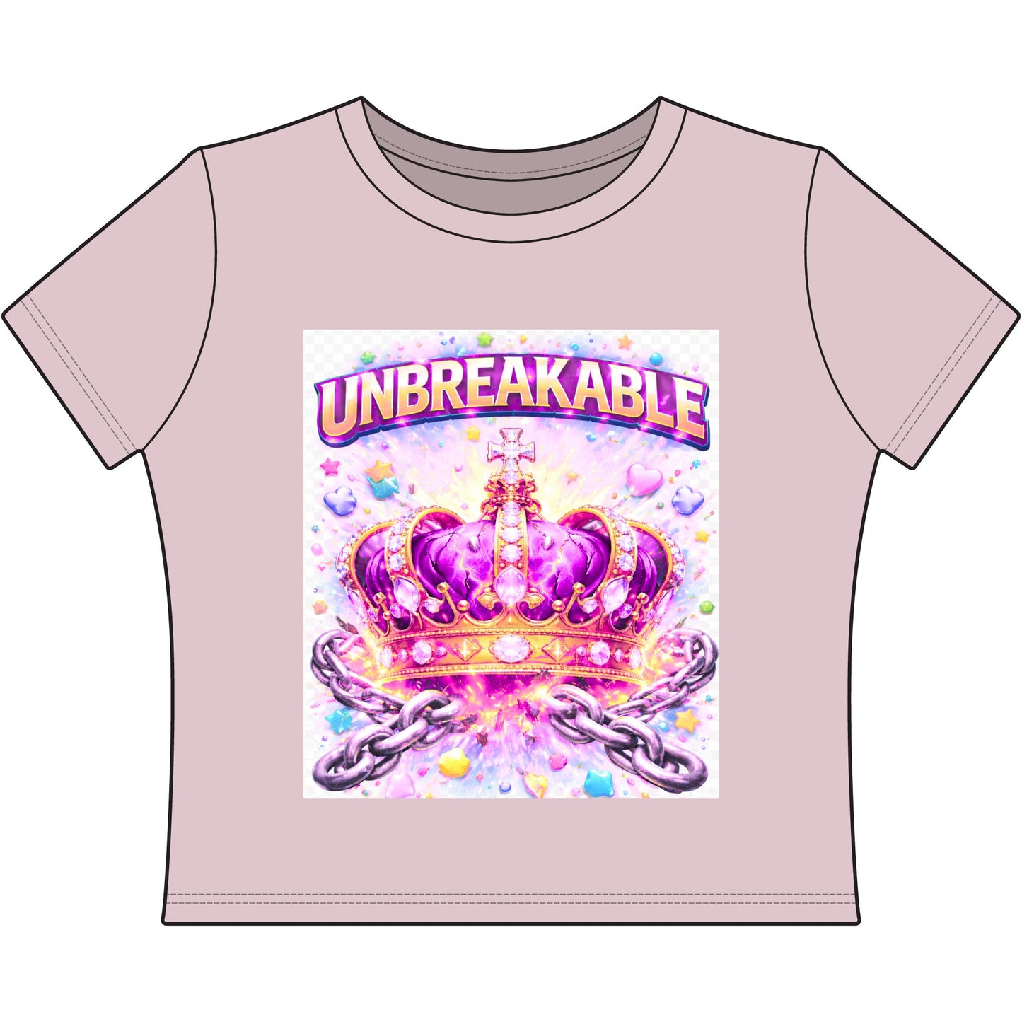 Unbreakable Crown baby tee | Women's graphic tee