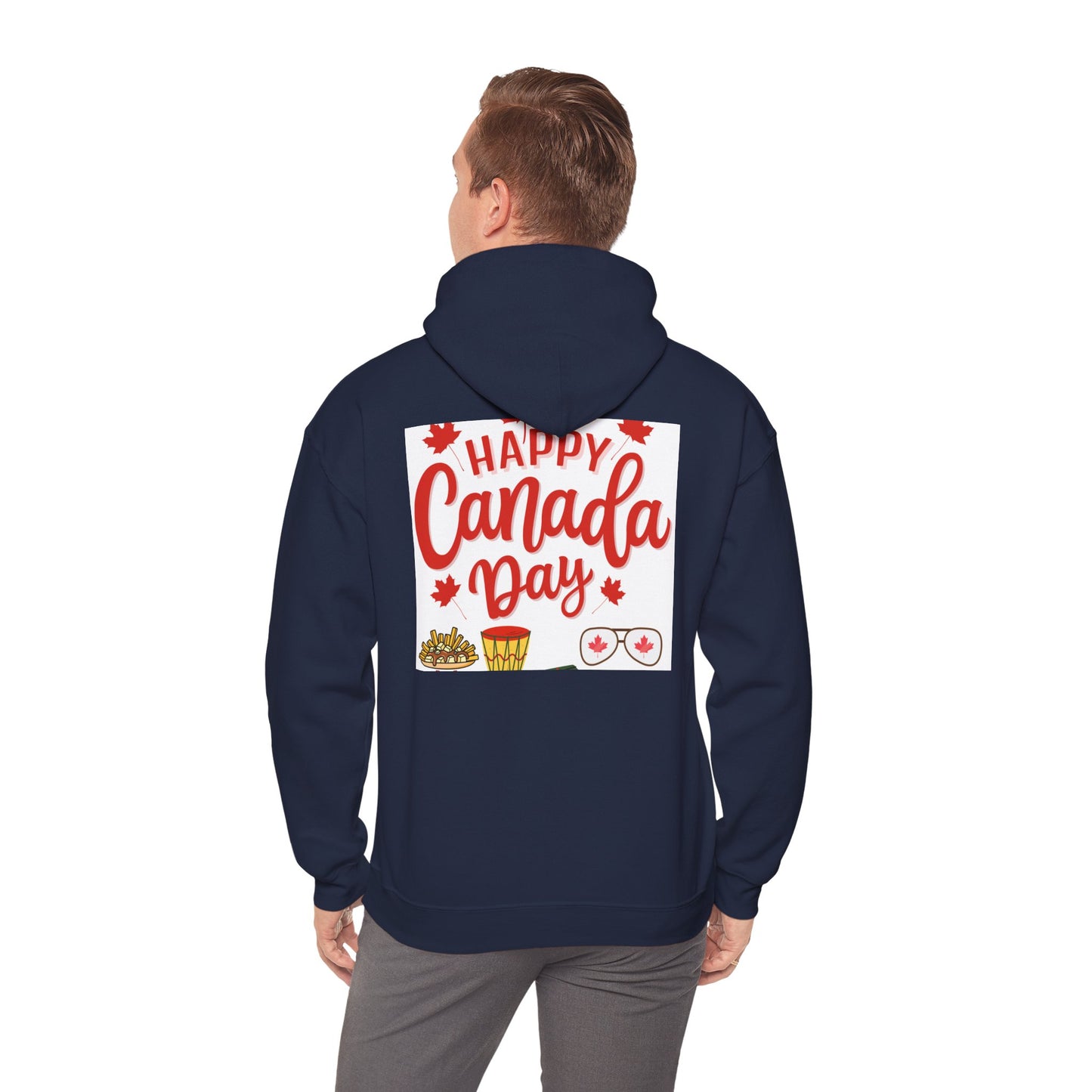 Canada Day Hoodie — "Happy Canada Day! Proud Canadian" Celebration Sweatshirt