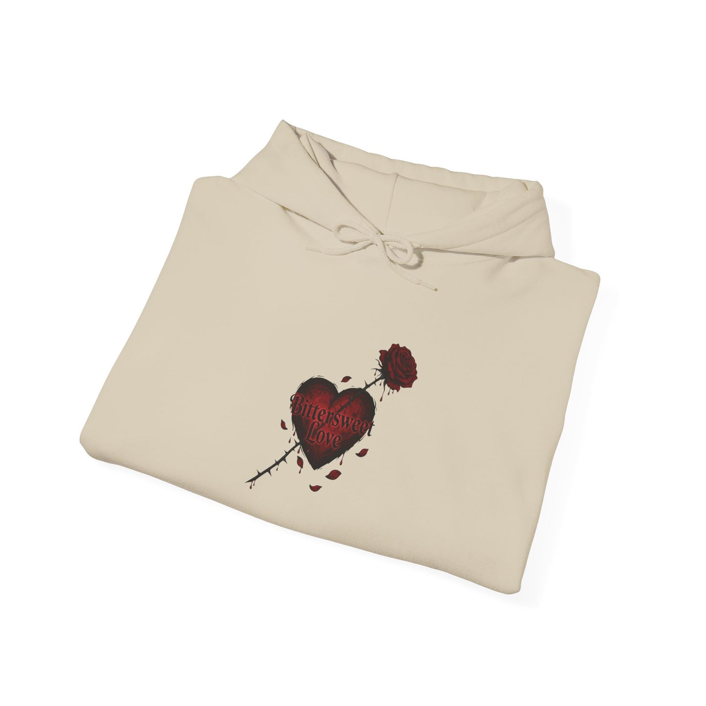 Bleeding Heart Sketch Hoodie | goth valentine, dark romance