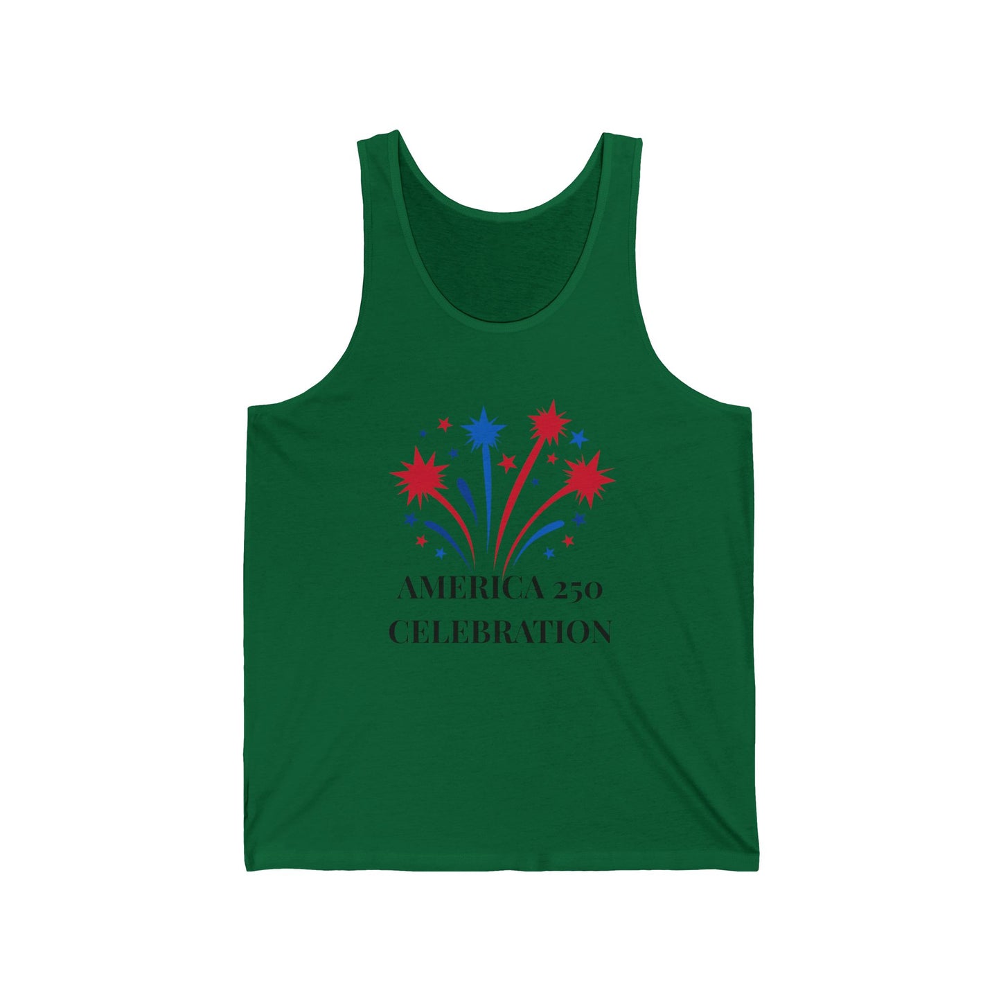 America 250 Celebration fireworks tank top | Patriotic 4th of July shirt