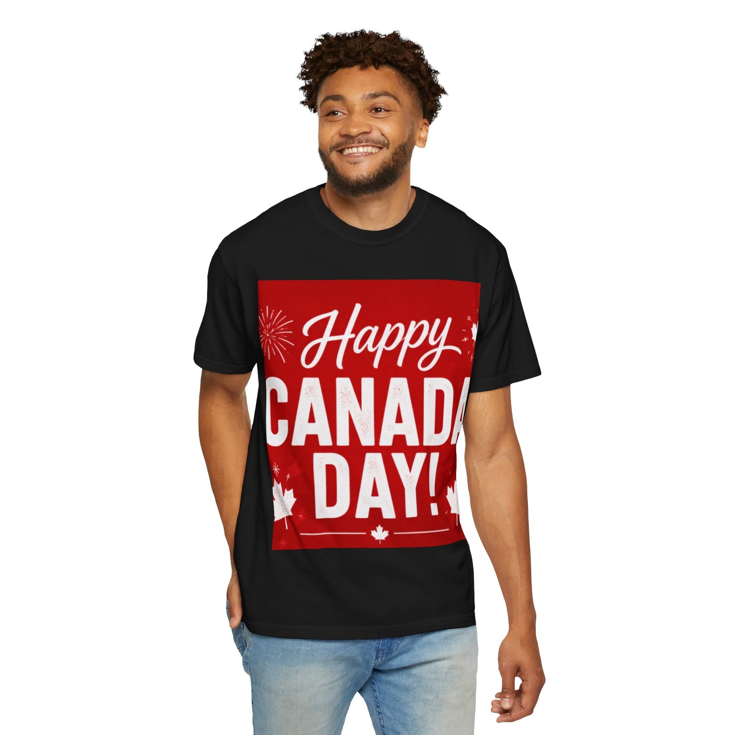 Happy Canada Day T-Shirt — Red Maple Leaf Canada Day Tee