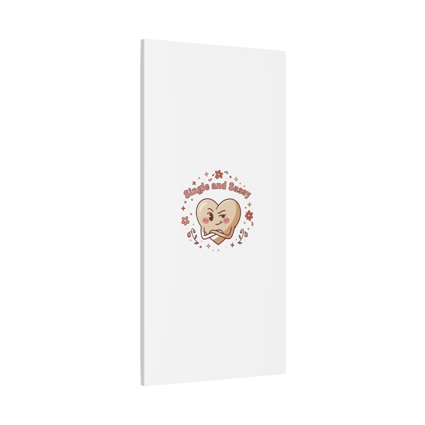 Single and Sassy Heart Canvas | Anti‑Valentine, Pastel Cynic Wall Art