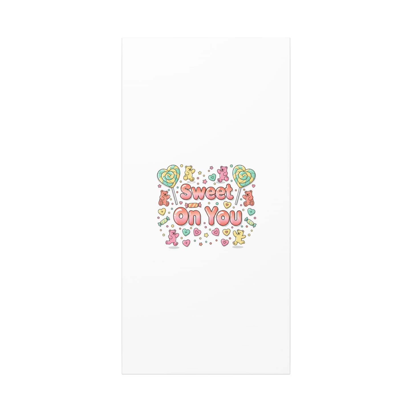 Sweet On You Canvas | Valentine Candycore heart candy pattern, pastel snackcore art