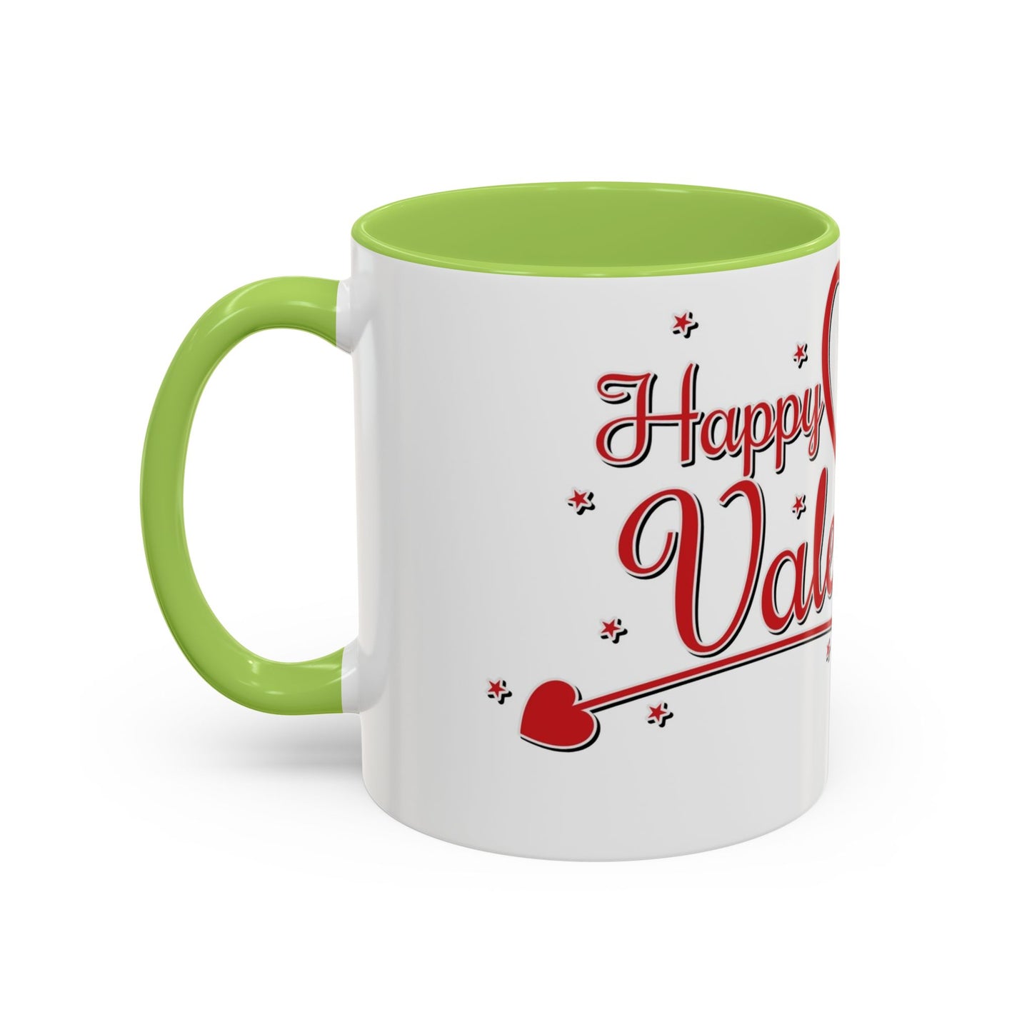 Happy Valentine's Day Heart Design Mug | Accent Coffee Mug 11oz/15oz